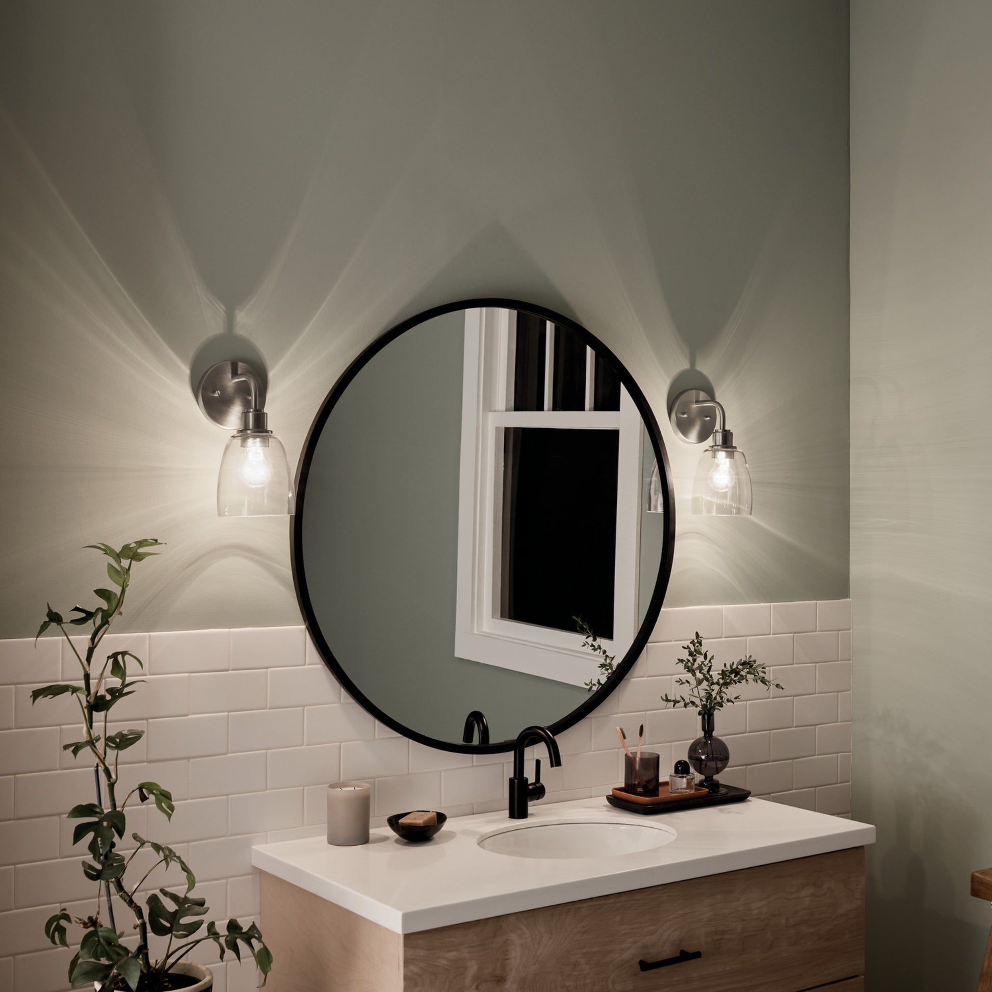 Meller 6" Wall Sconce, Nickel Textured Finish - Bees Lighting