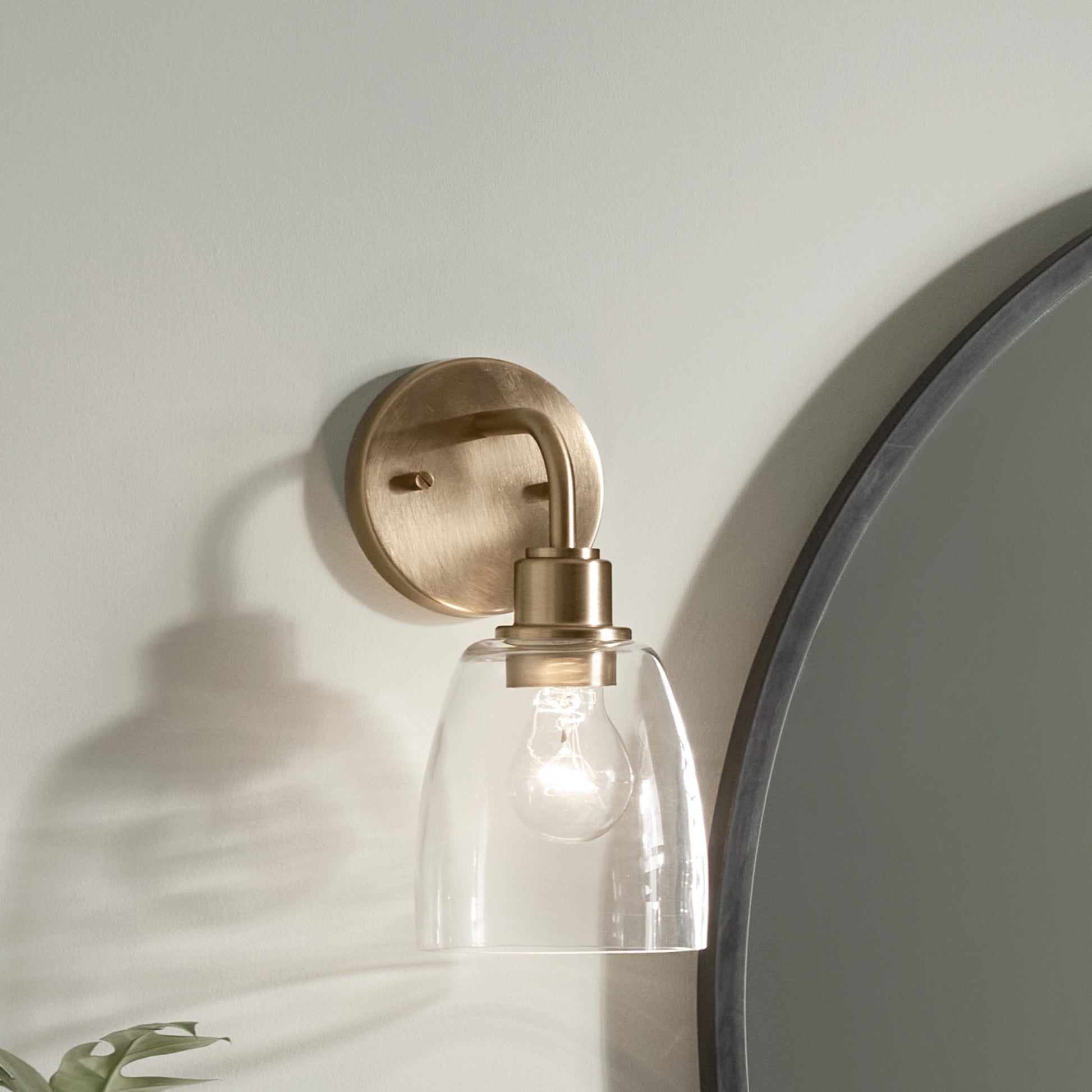 Meller 6" Wall Sconce, Champagne Bronze Finish - Bees Lighting