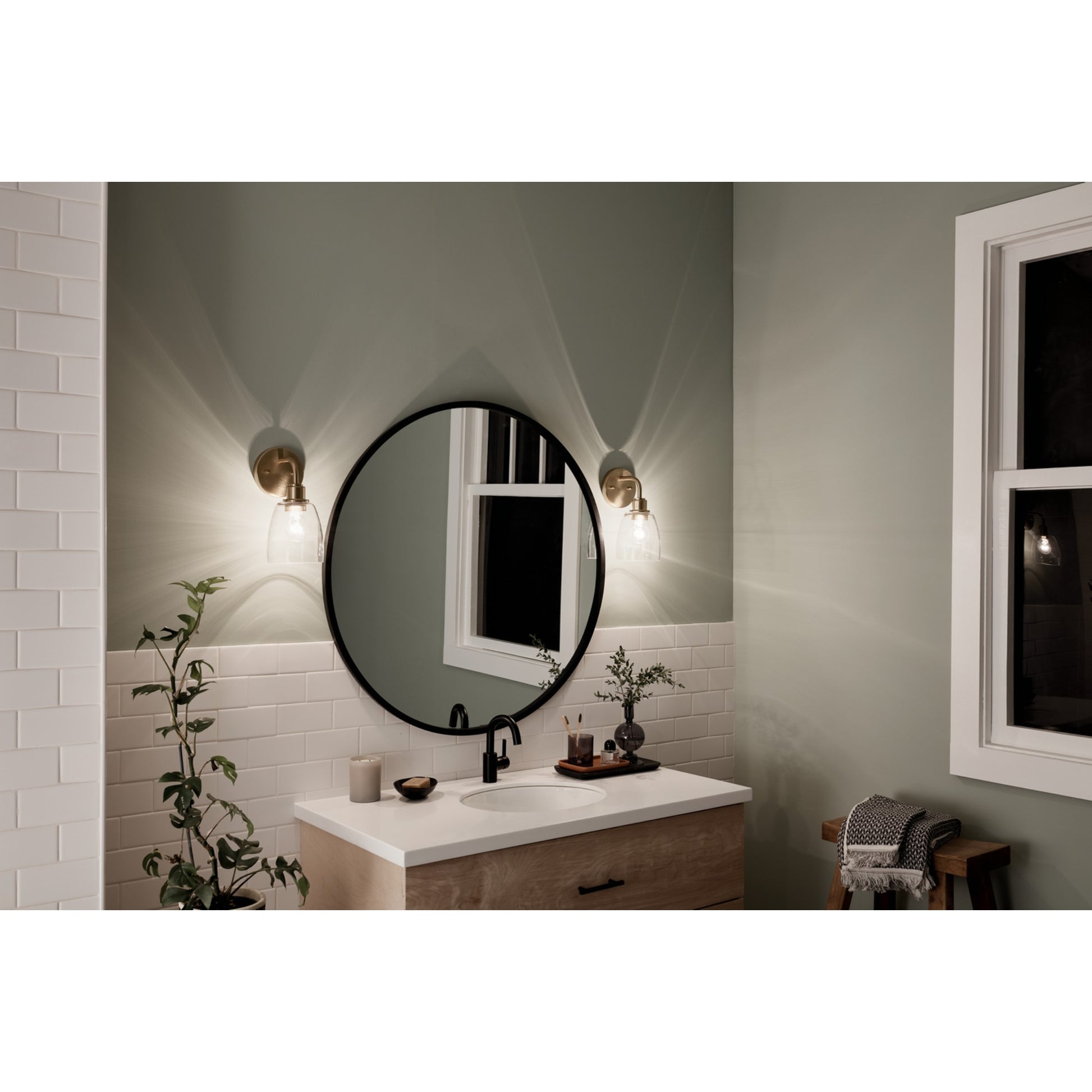 Meller 6" Wall Sconce, Champagne Bronze Finish - Bees Lighting