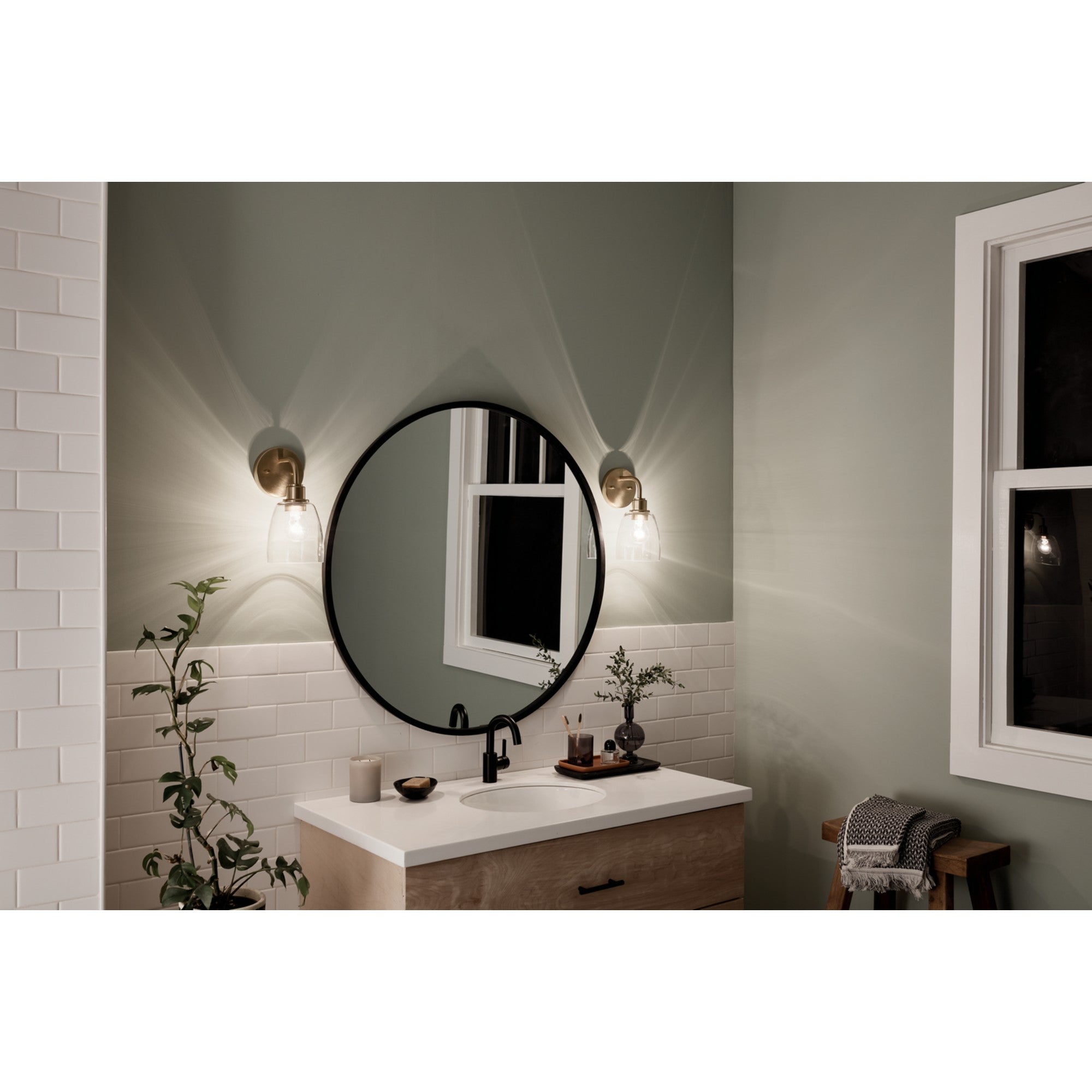 Meller 6" Wall Sconce, Champagne Bronze Finish - Bees Lighting
