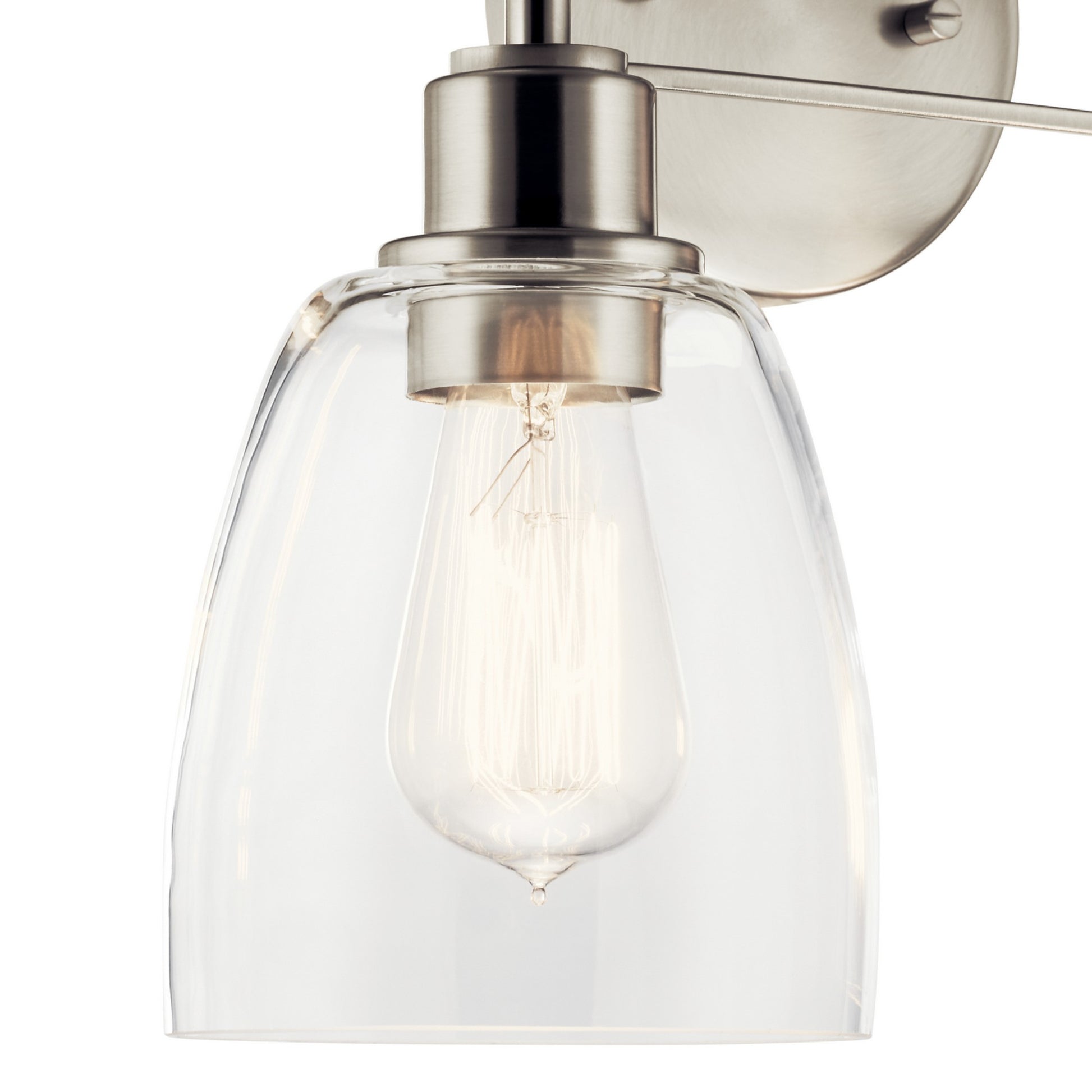 Meller 15" 2-Light Bath Vanity Light, Nickel Textured Finish - Bees Lighting