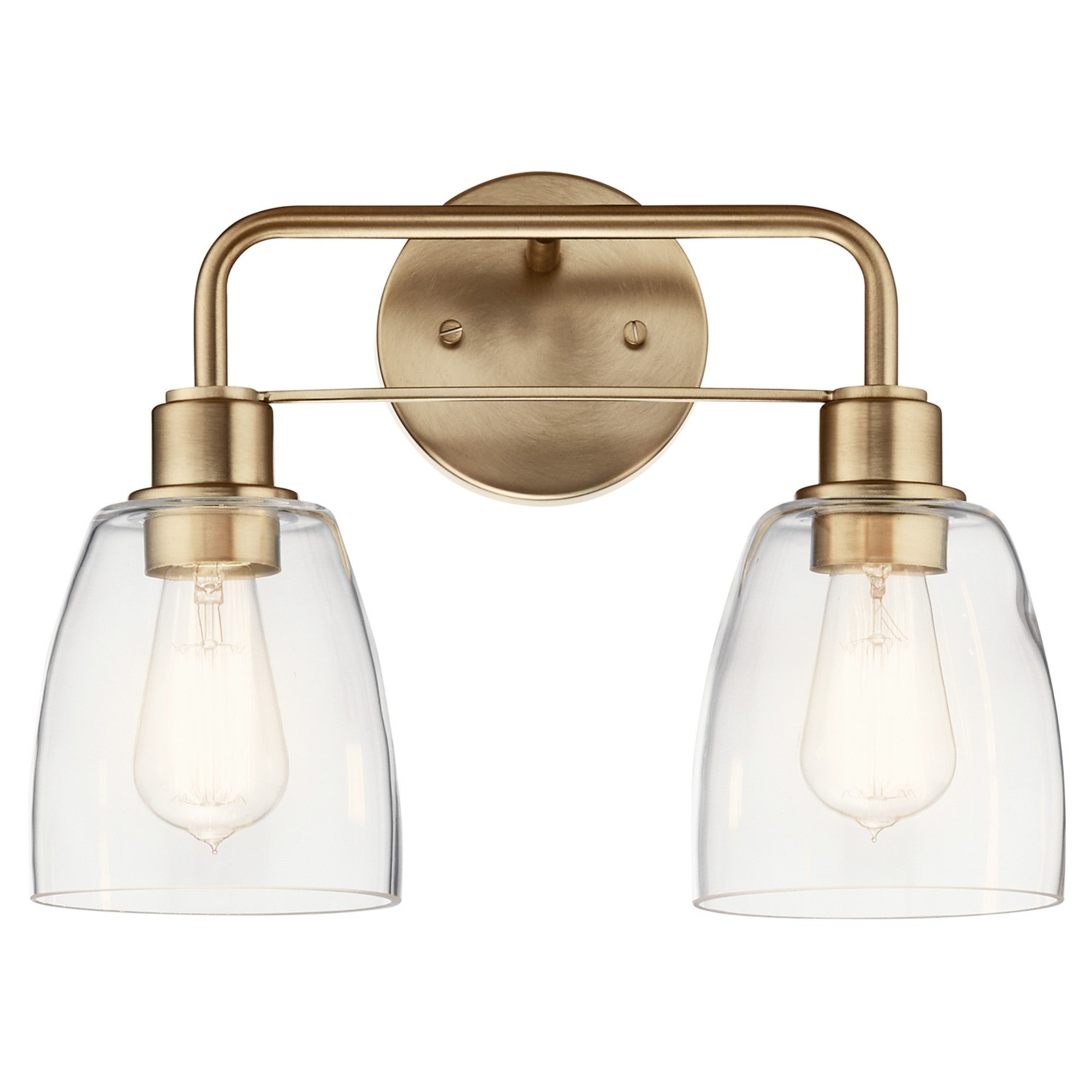 Meller 15" 2-Light Bath Vanity Light, Champagne Bronze Finish - Bees Lighting