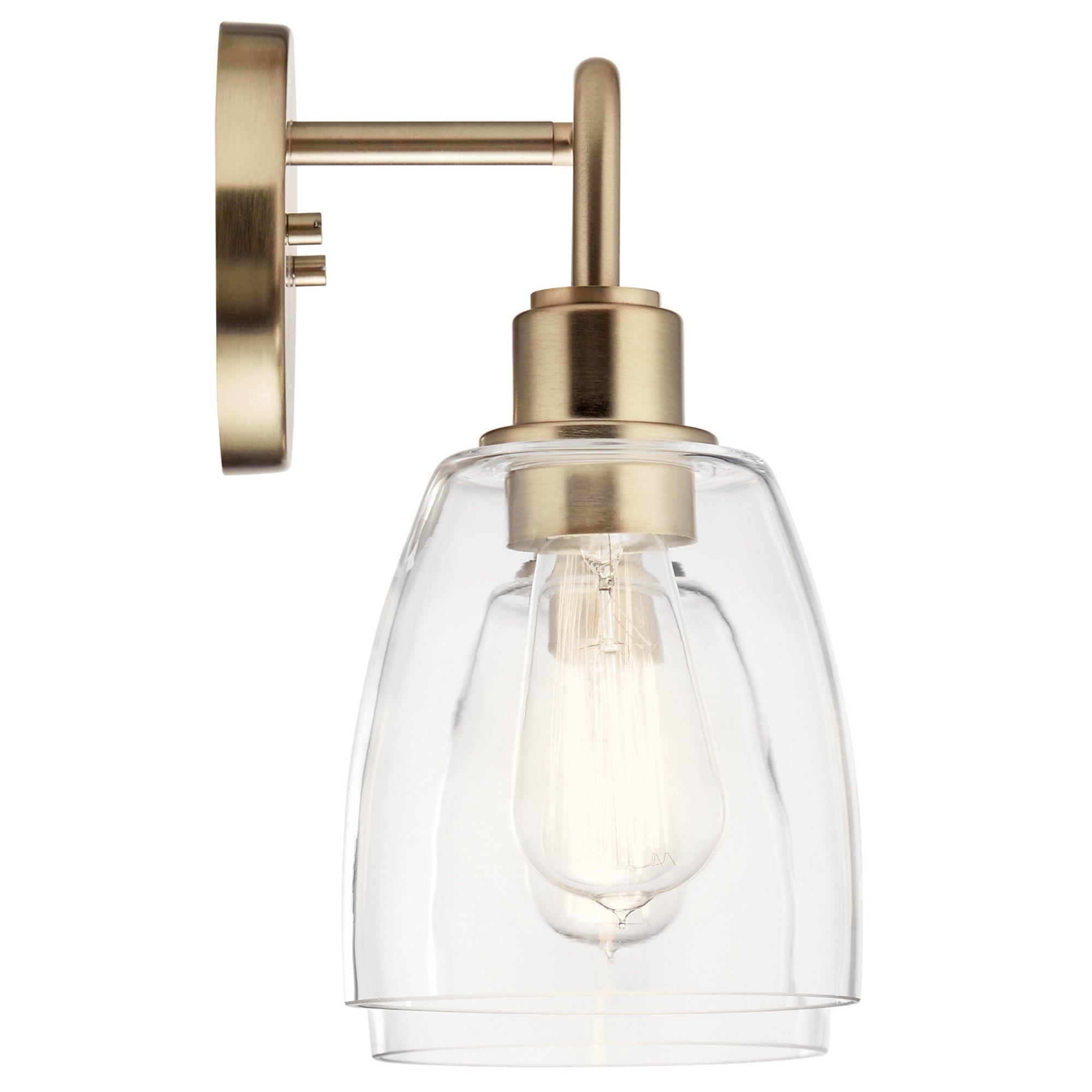 Meller 15" 2-Light Bath Vanity Light, Champagne Bronze Finish - Bees Lighting