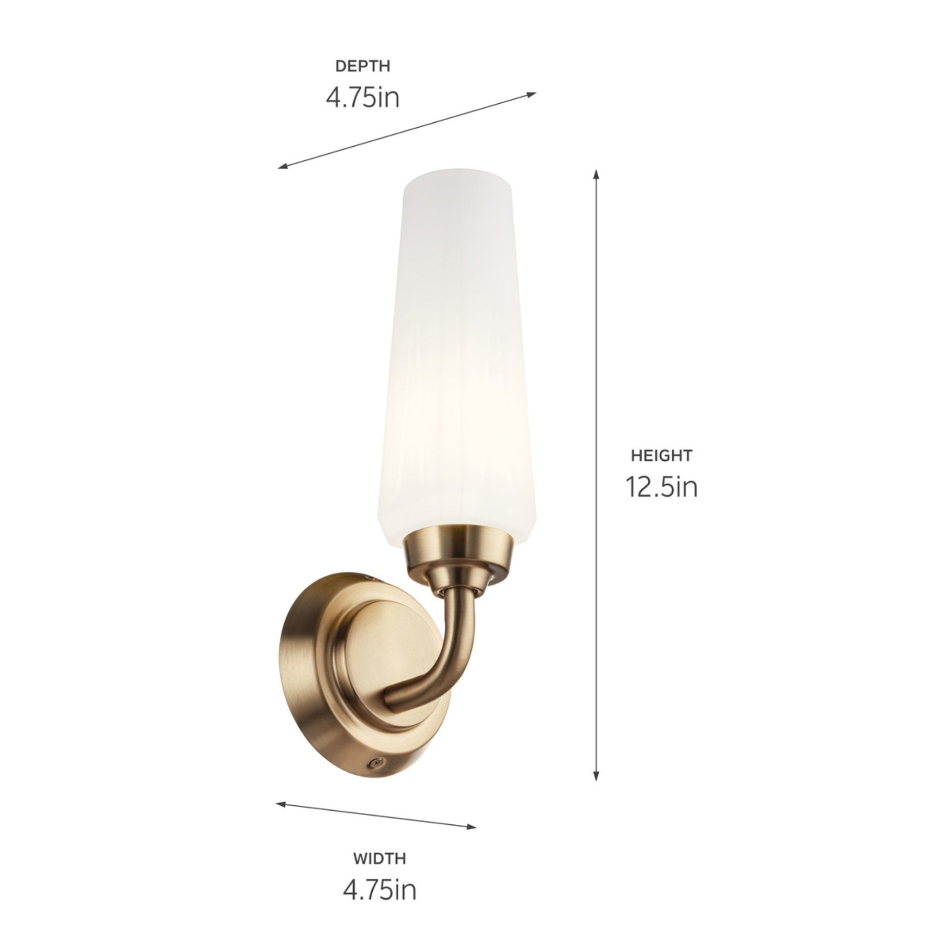Truby 12" Wall Sconce, Champagne Bronze Finish - Bees Lighting