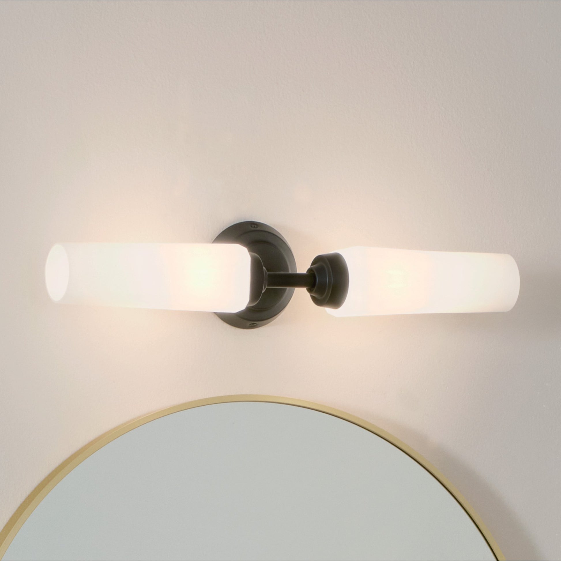 Truby 21" 2-Light Wall Sconce, Black Finish - Bees Lighting