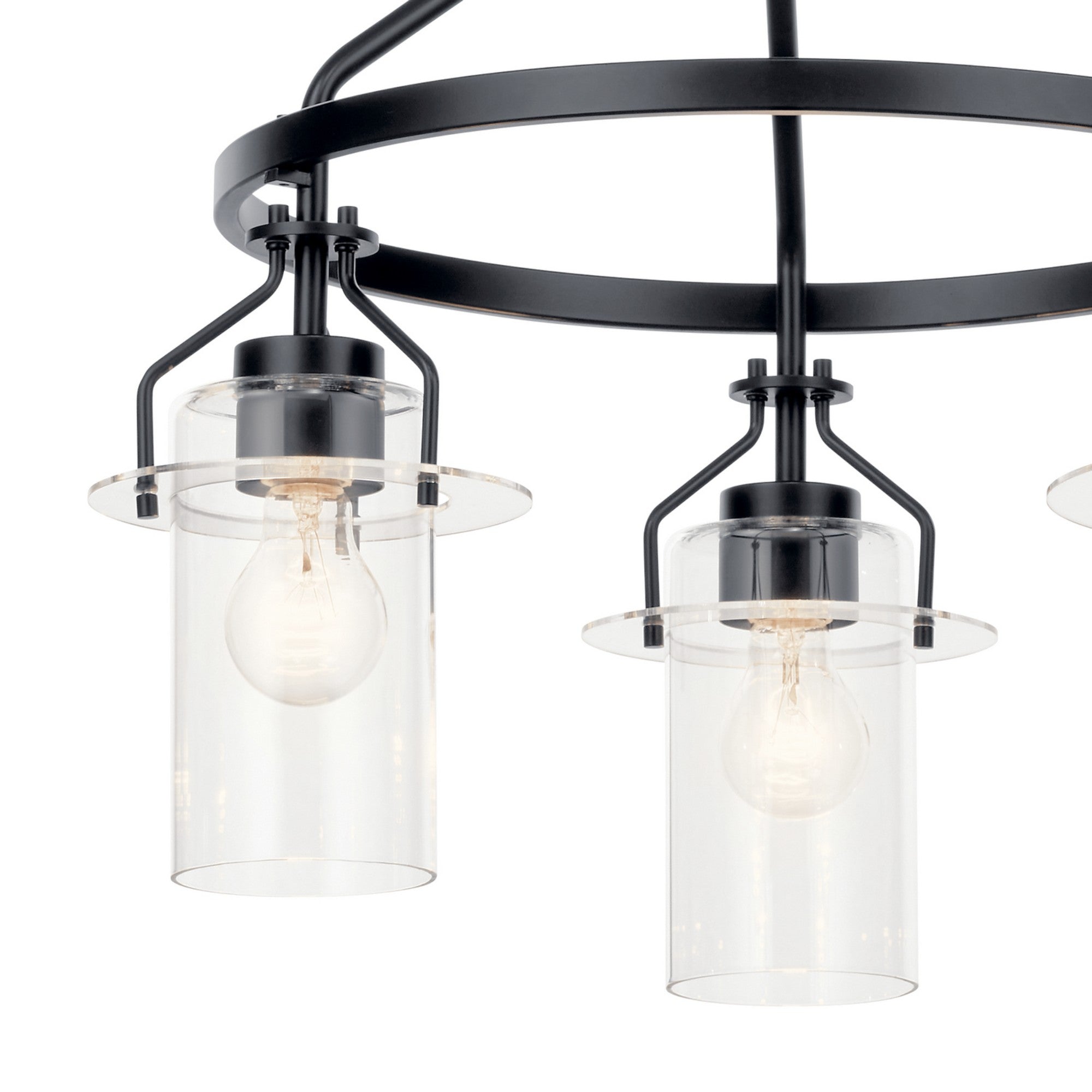 Everett 23" 3-Light Chandelier, Black Finish - Bees Lighting