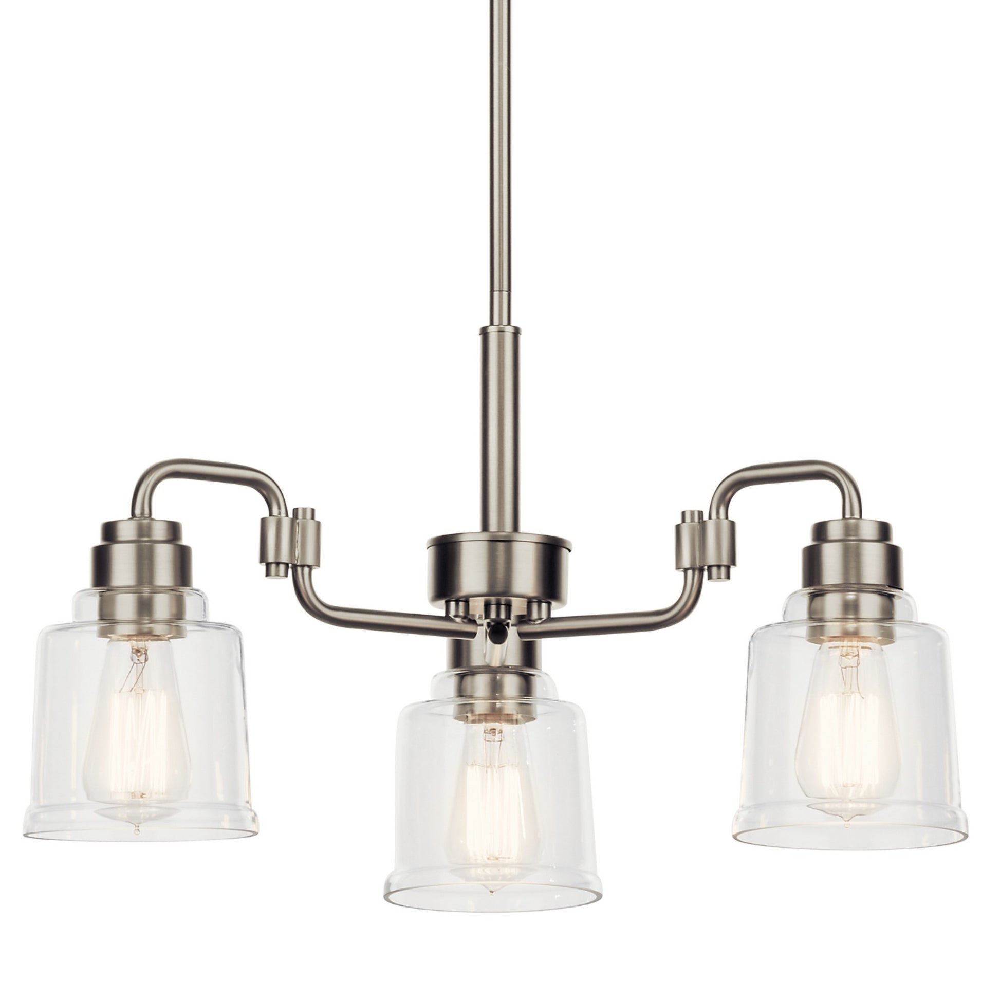 Aivian 23" 3-Light Chandelier, Nickel Textured Finish - Bees Lighting