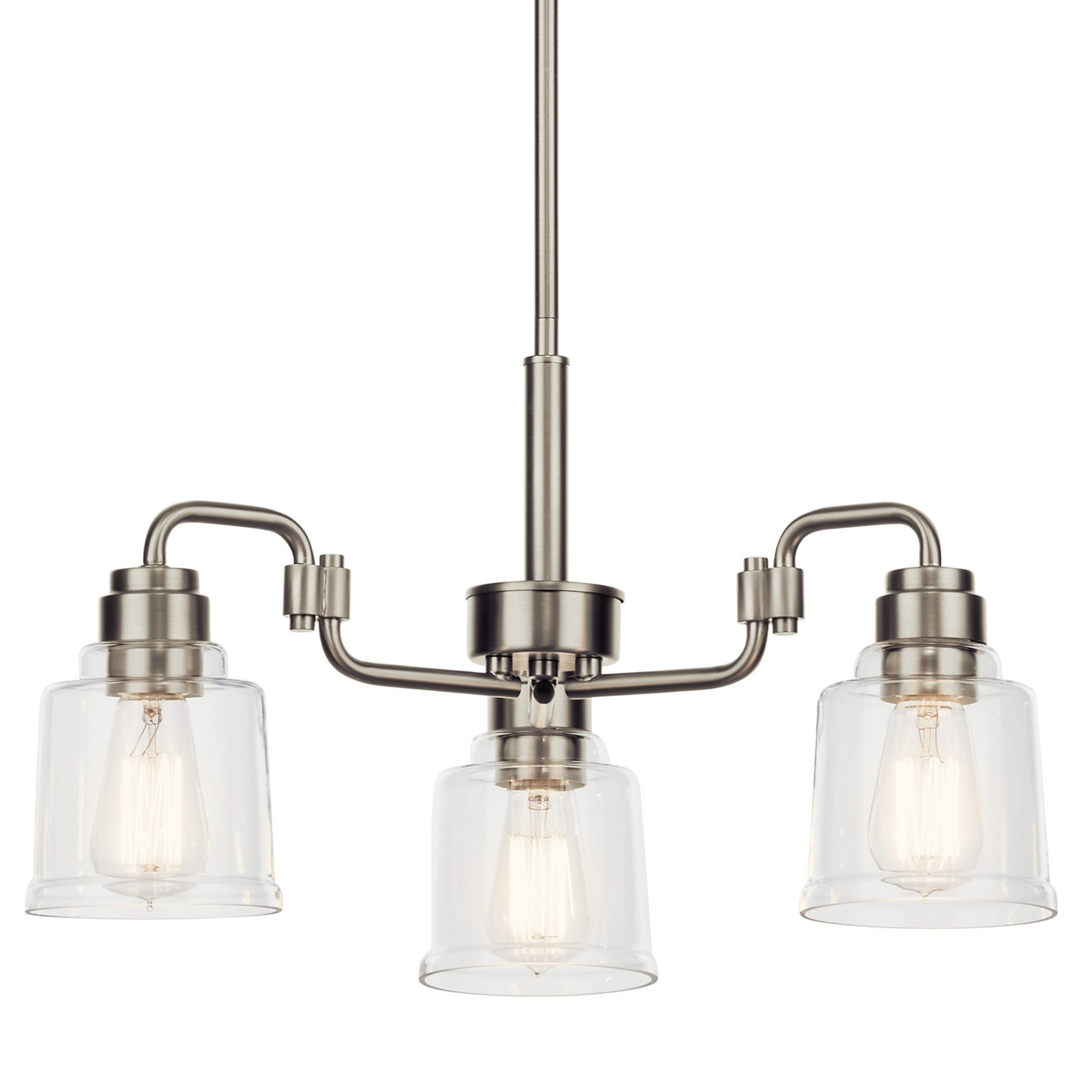 Aivian 23" 3-Light Chandelier, Nickel Textured Finish - Bees Lighting