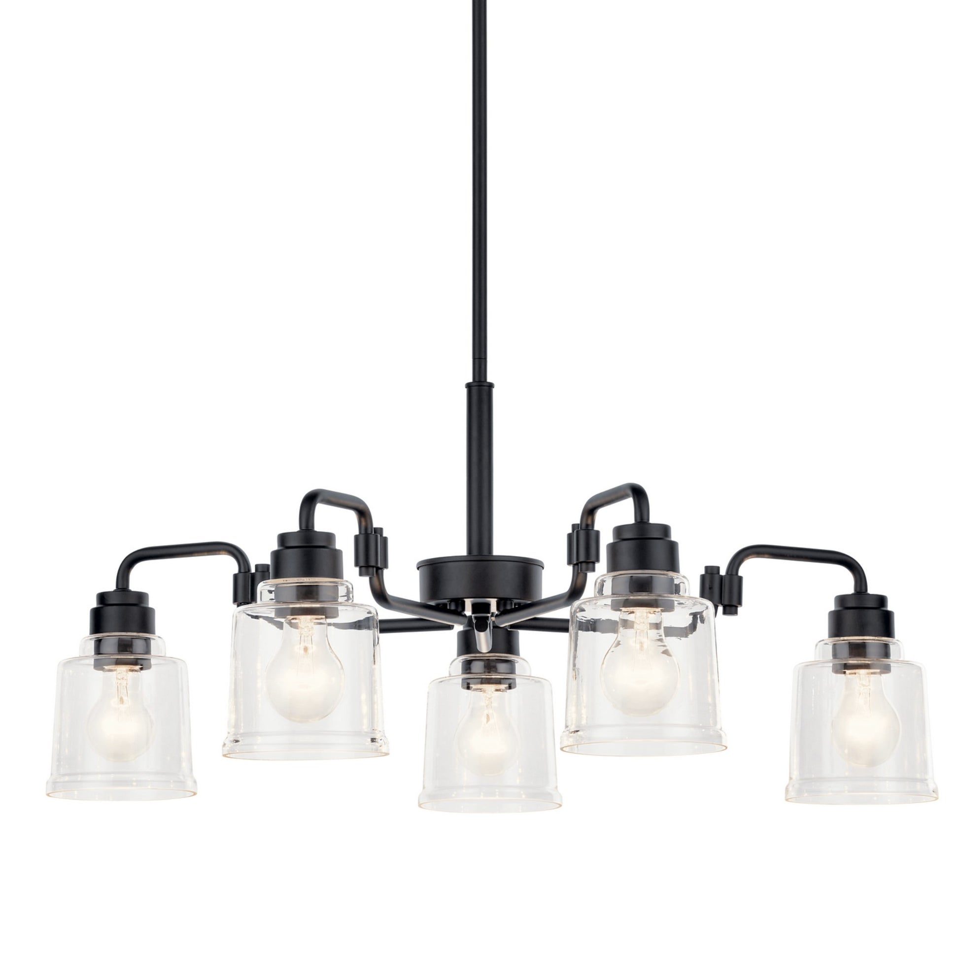 Aivian 30" 5-Light Chandelier, Black Finish - Bees Lighting