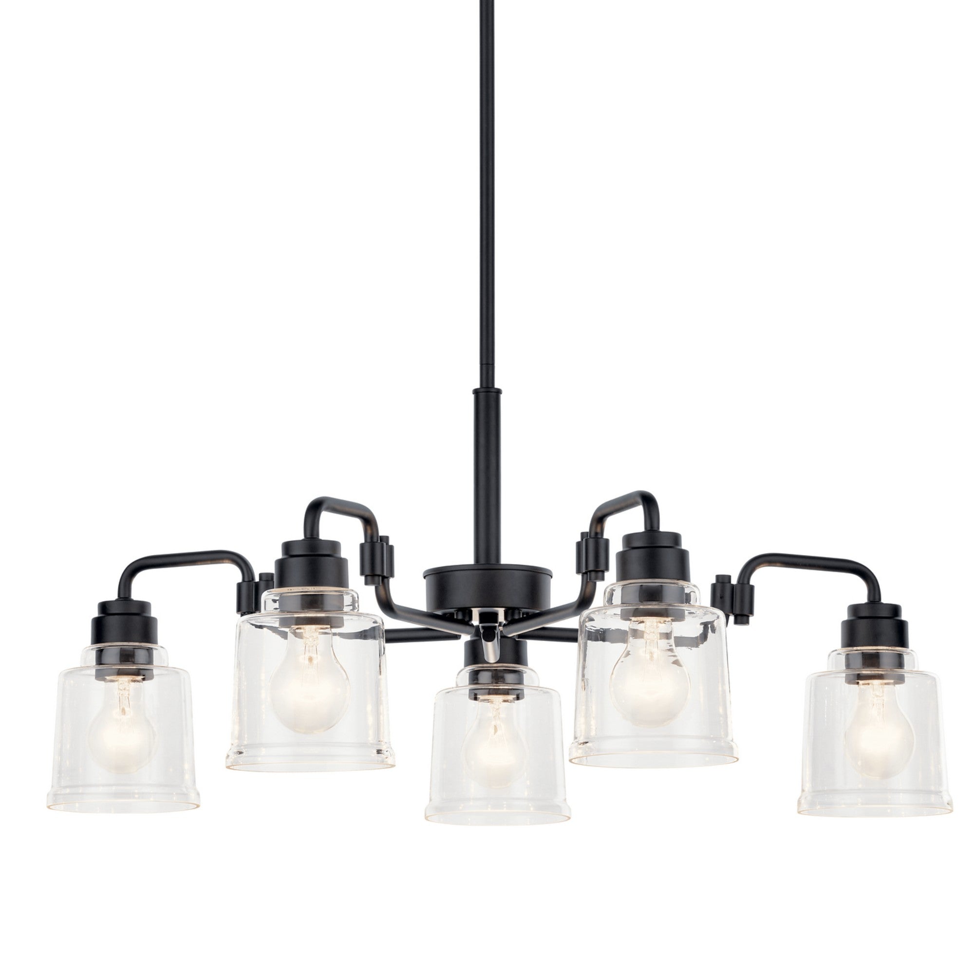 Aivian 30" 5-Light Chandelier, Black Finish - Bees Lighting