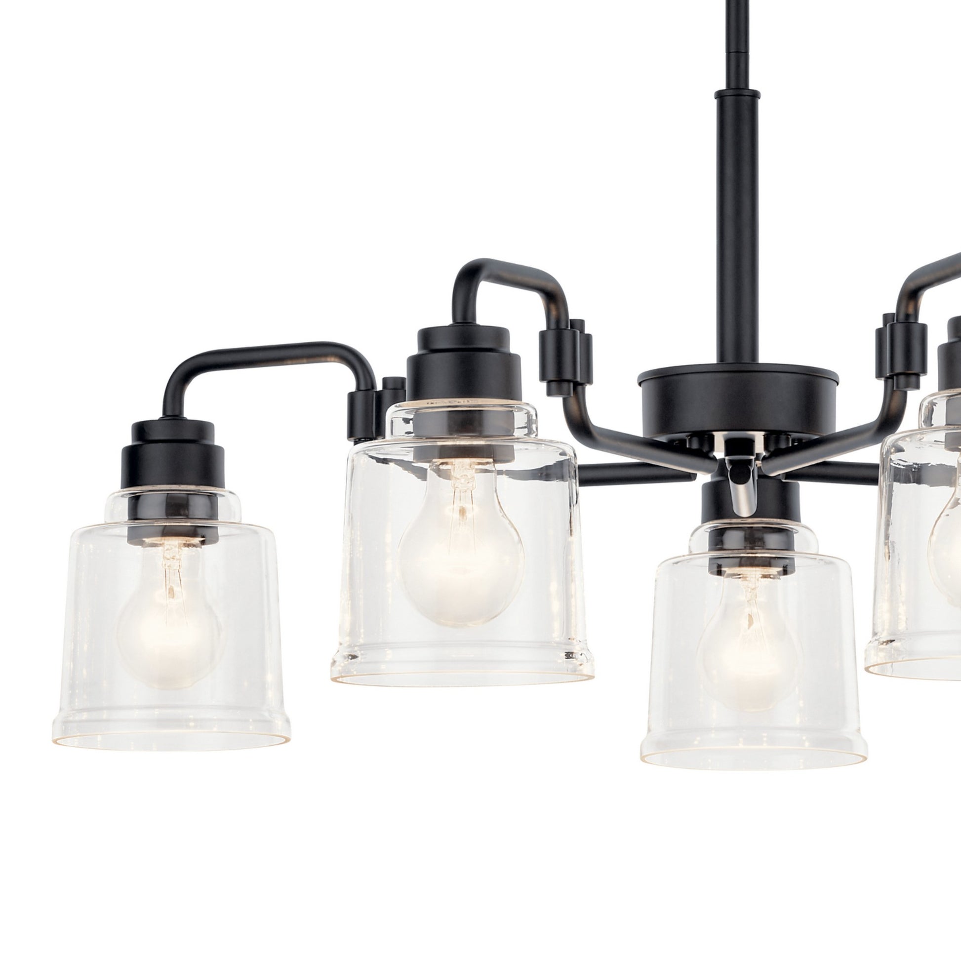 Aivian 30" 5-Light Chandelier, Black Finish - Bees Lighting