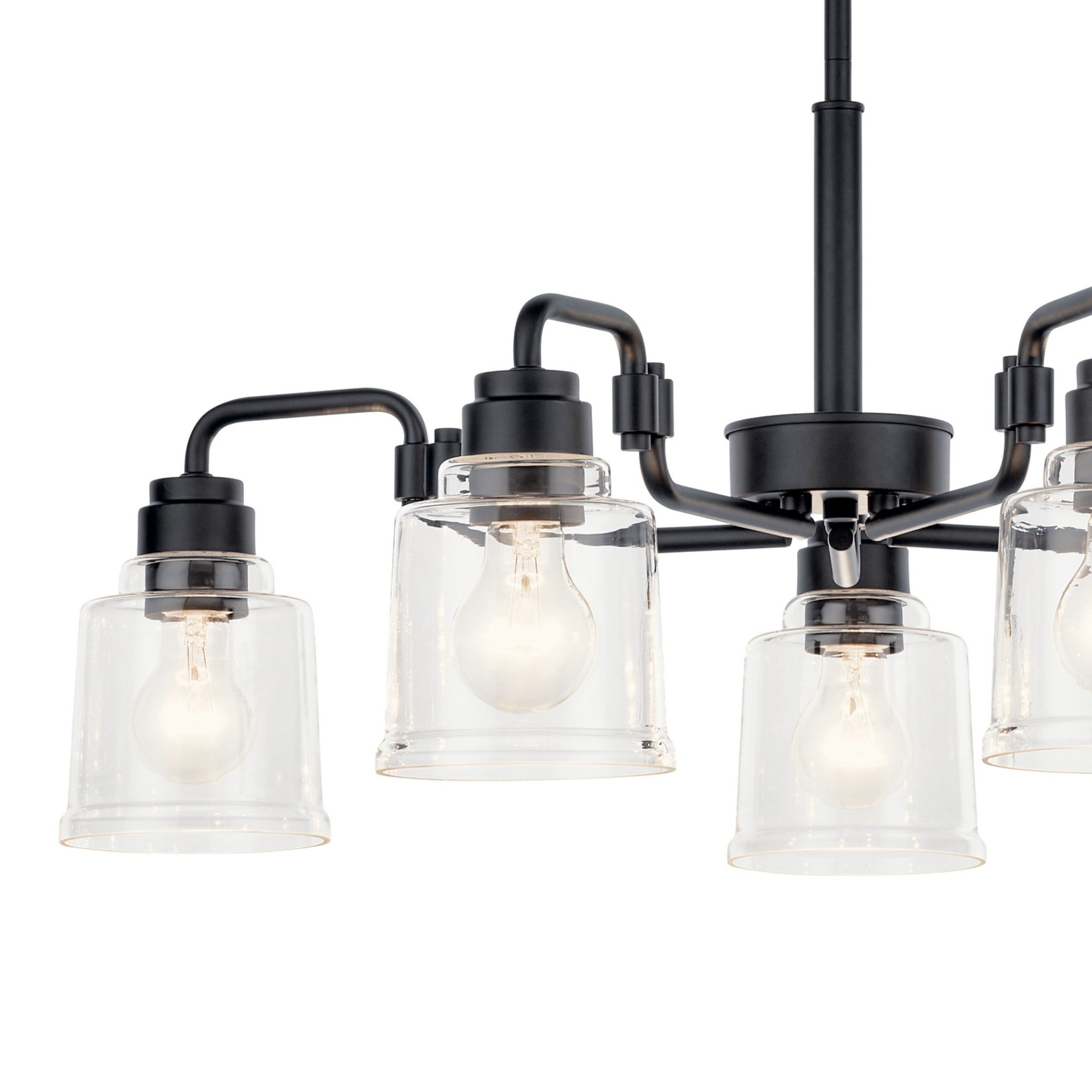 Aivian 30" 5-Light Chandelier, Black Finish - Bees Lighting