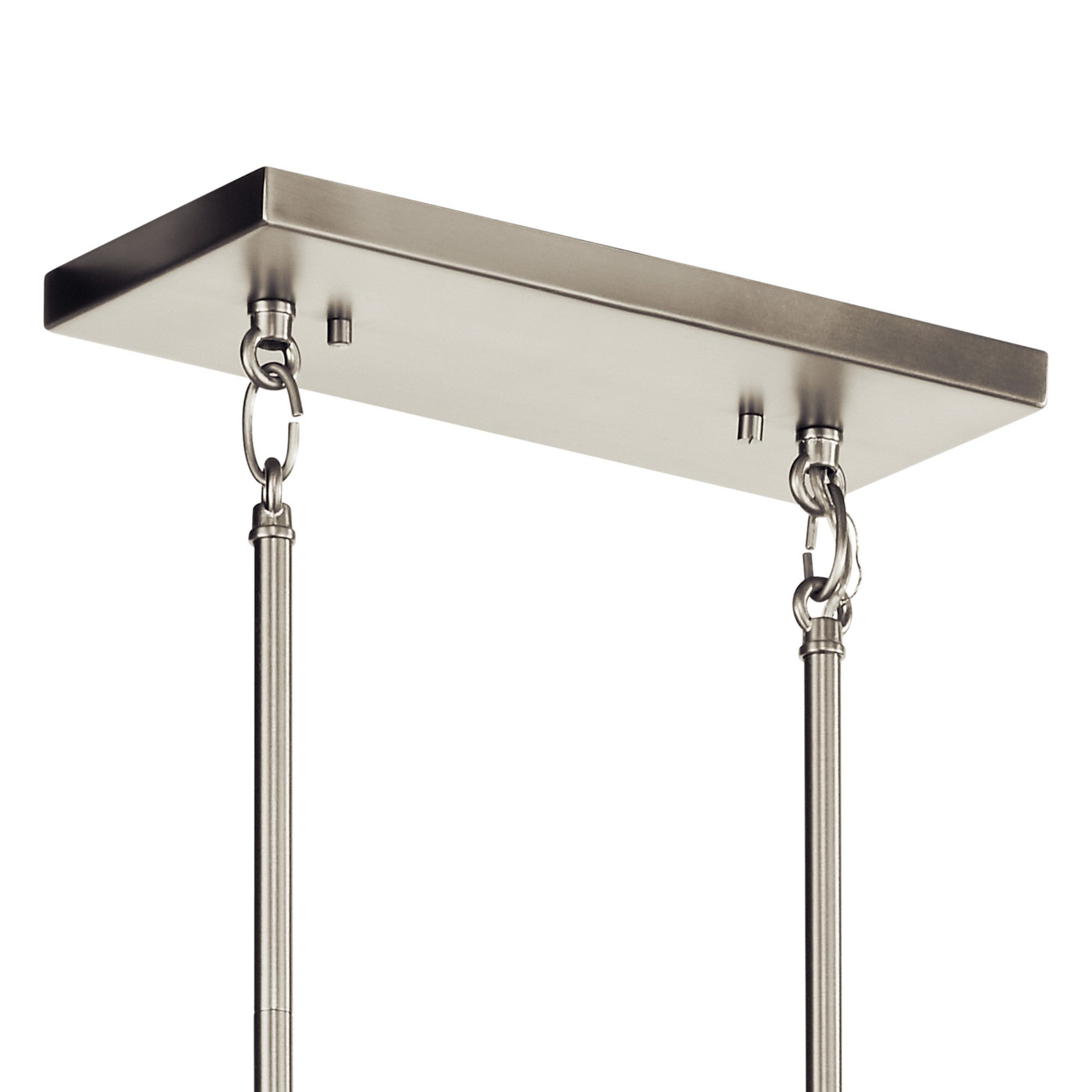 Aivian 42" 8-Light Linear Chandelier, Nickel Textured Finish - Bees Lighting