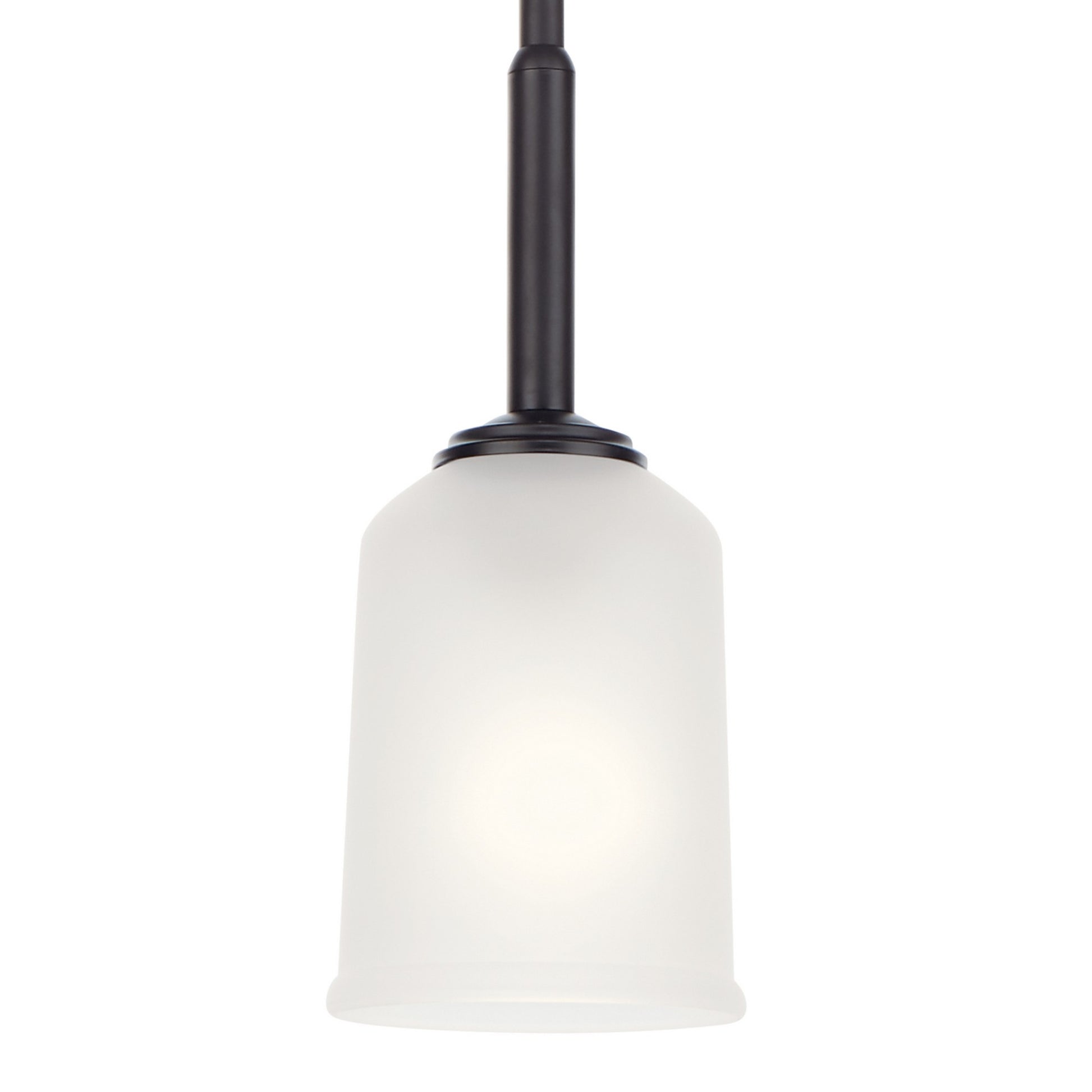 Shailene 5" Mini Pendant, Black Finish, Etched Glass - Bees Lighting