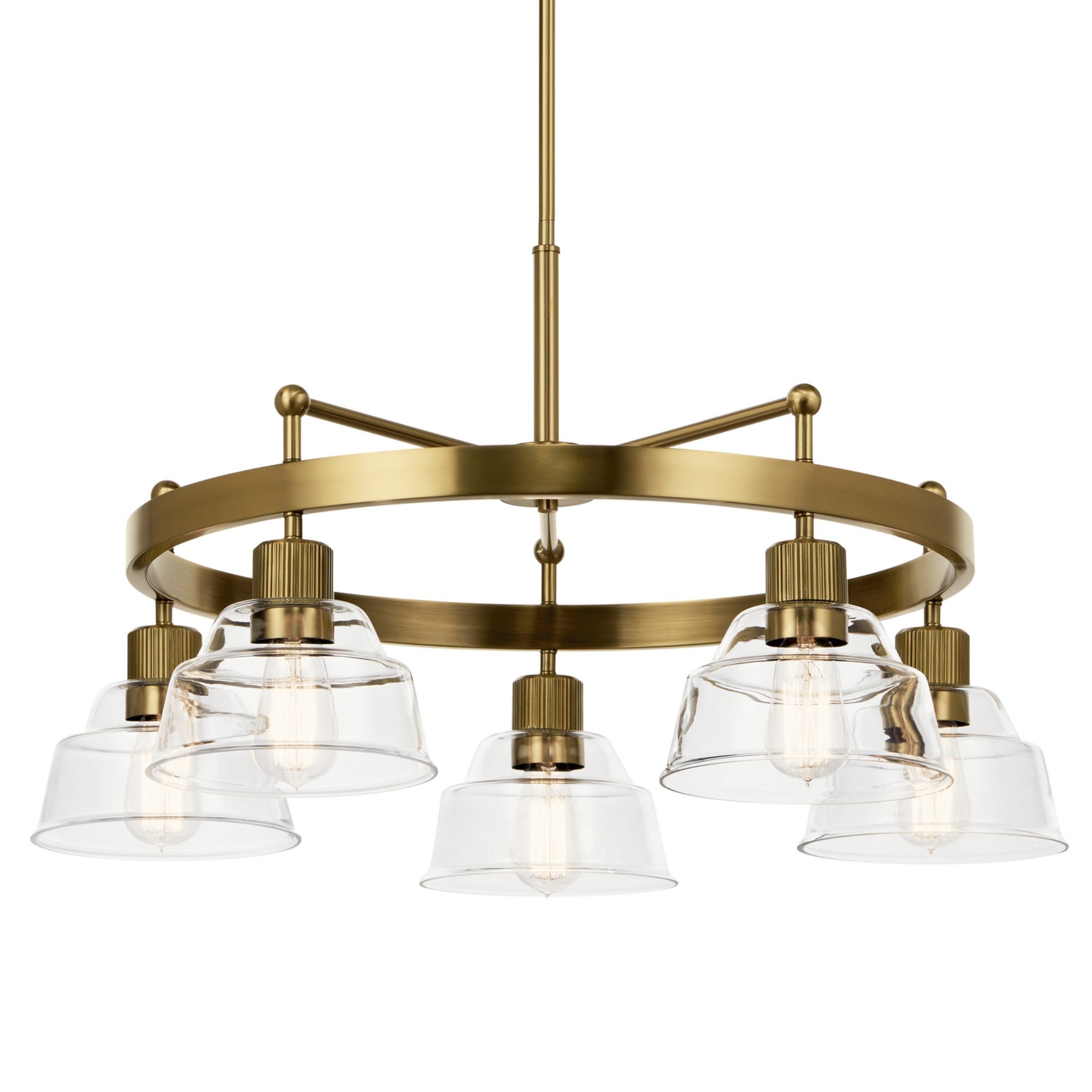Eastmont 32" 5-Light Chandelier, Brushed Brass Finish - Bees Lighting