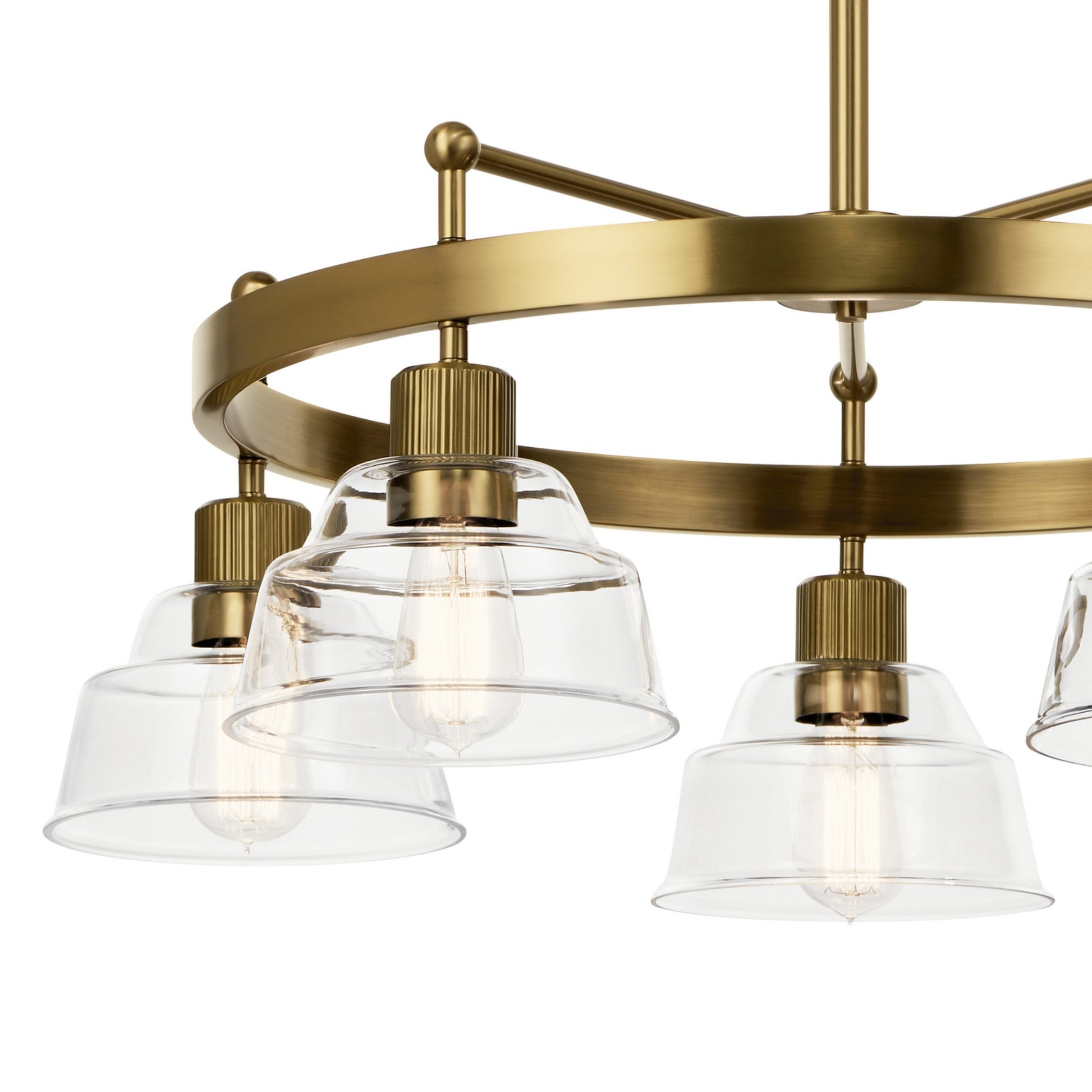 Eastmont 32" 5-Light Chandelier, Brushed Brass Finish - Bees Lighting