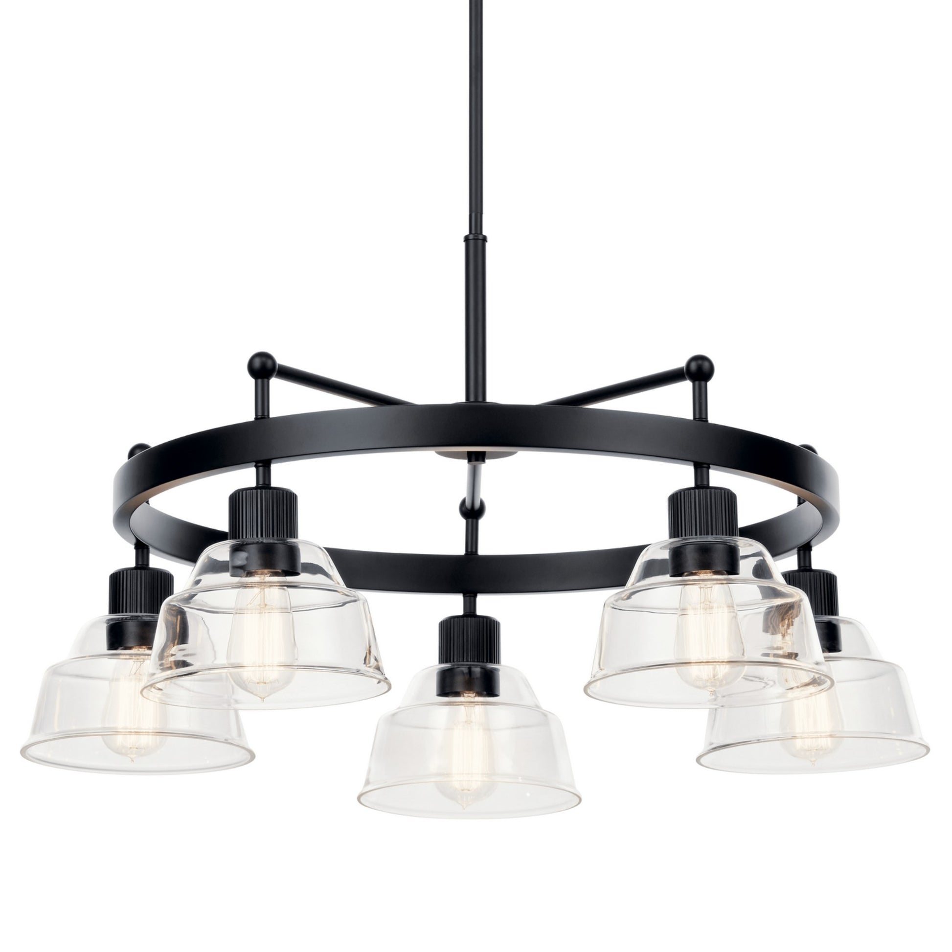 Eastmont 32" 5-Light Chandelier, Black Finish - Bees Lighting