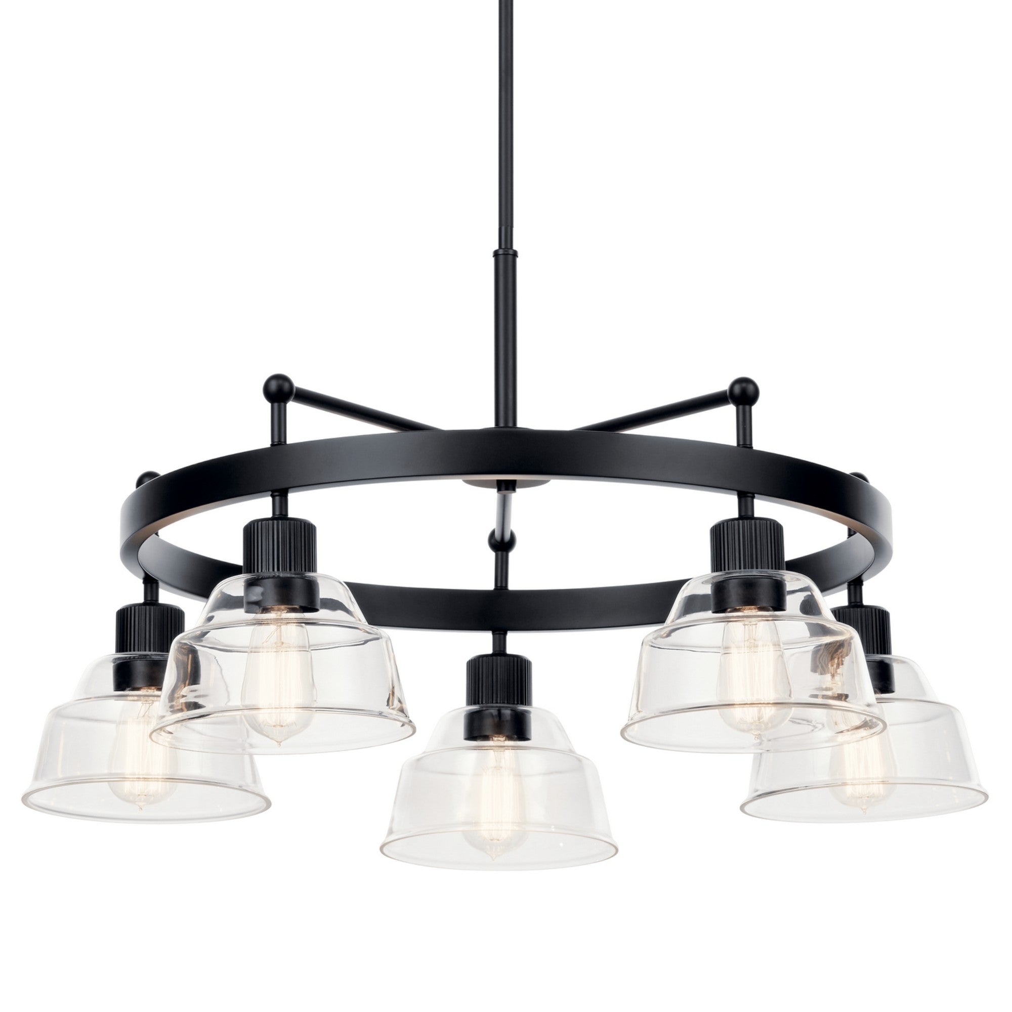 Eastmont 32" 5-Light Chandelier, Black Finish - Bees Lighting