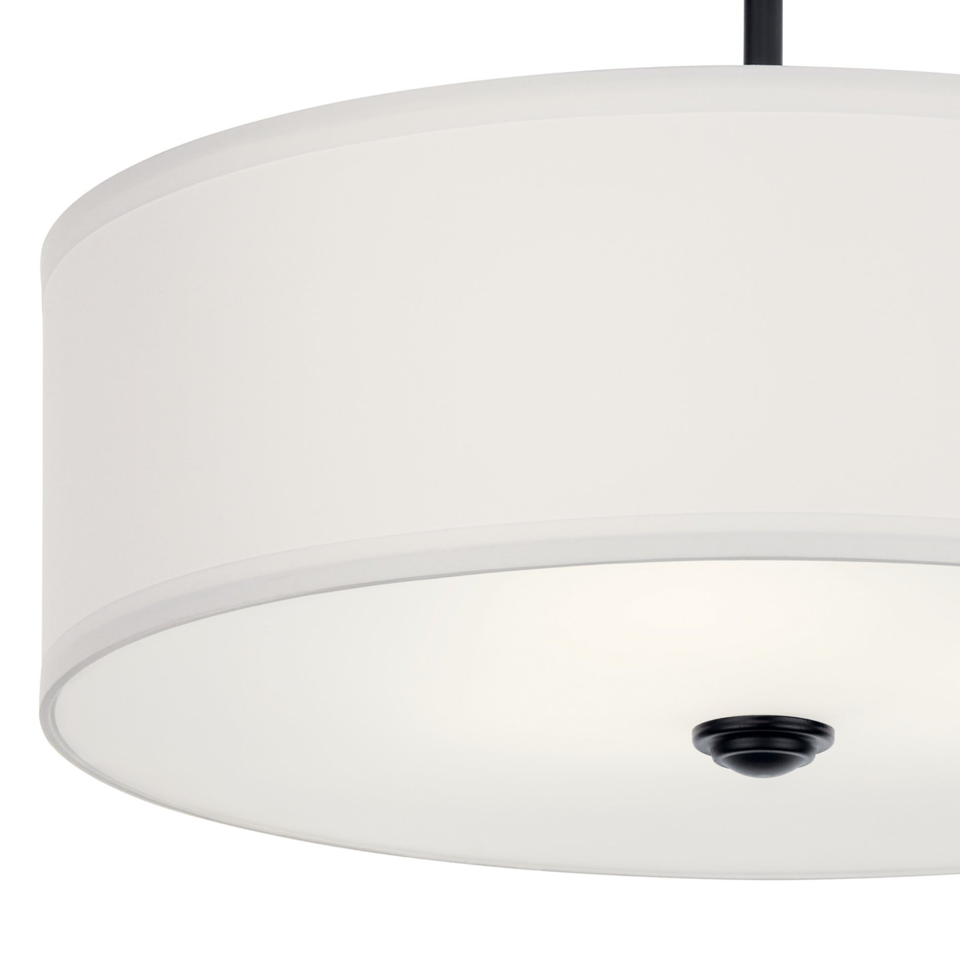 Shailene 18" 3-Light Round Semi-Flush Mount, Black Finish - Bees Lighting