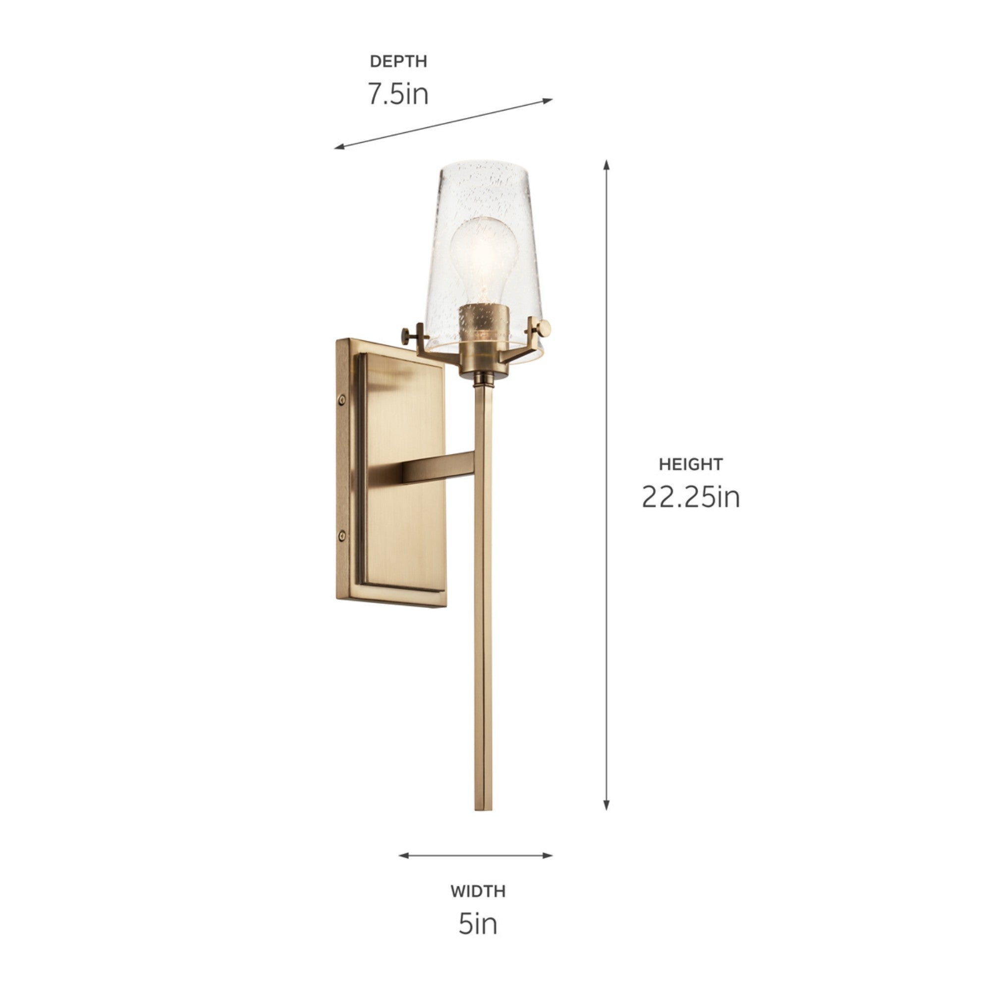 Alton 5" Wall Sconce, Champagne Bronze Finish - Bees Lighting