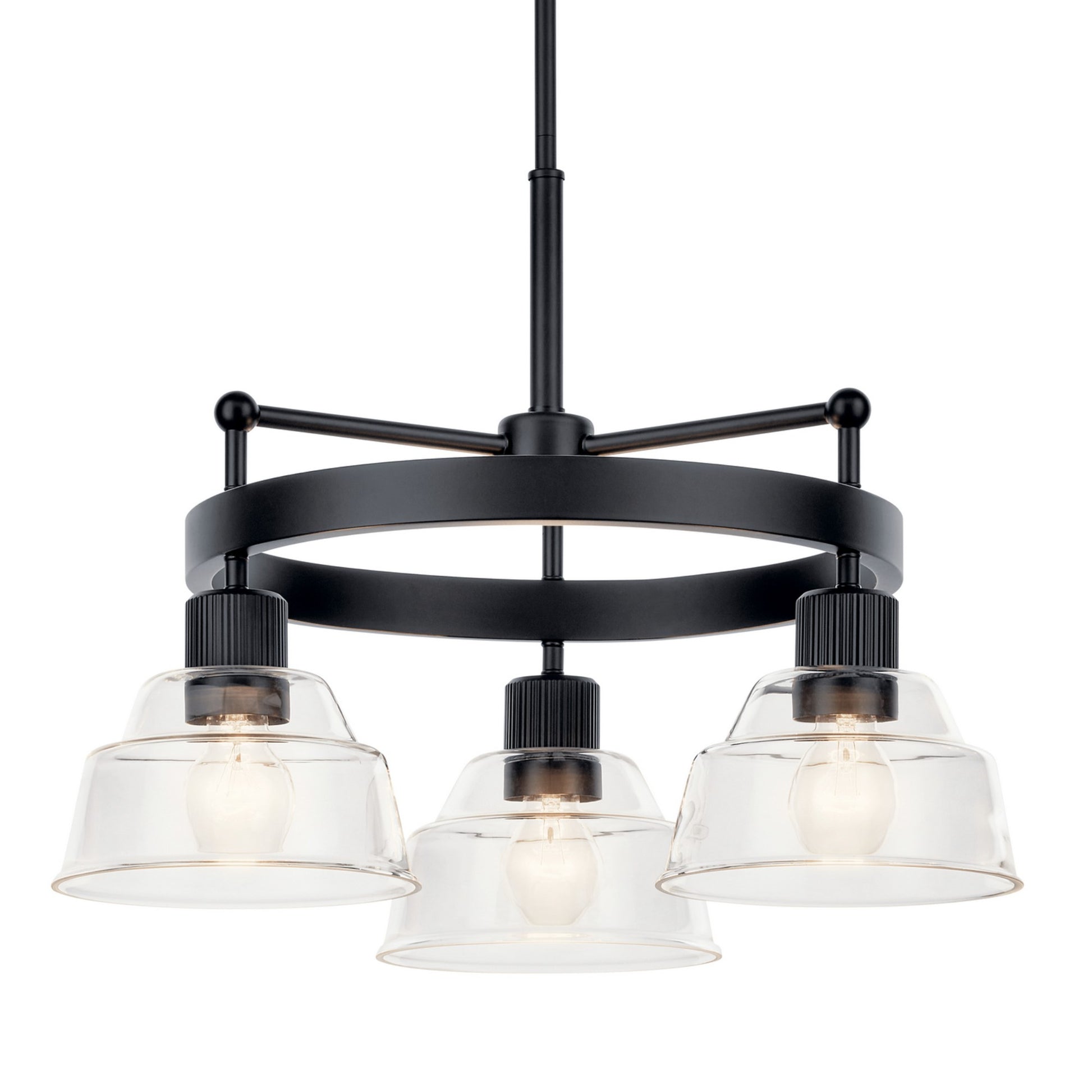 Eastmont 23" 3-Light Chandelier, Black Finish - Bees Lighting