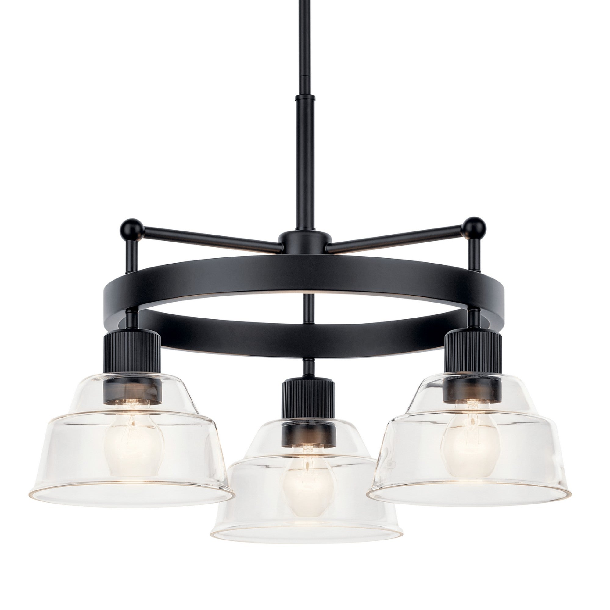 Eastmont 23" 3-Light Chandelier, Black Finish - Bees Lighting