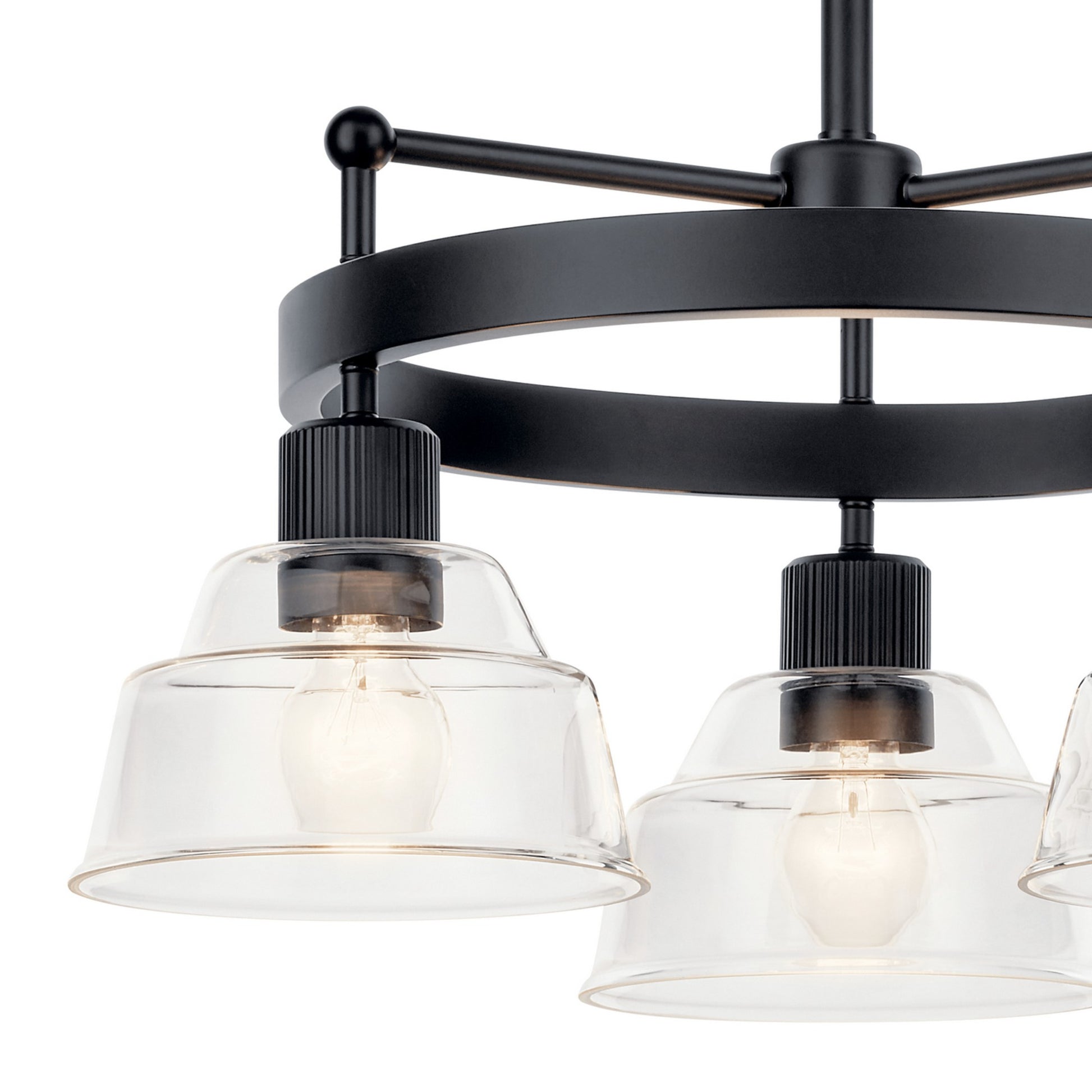 Eastmont 23" 3-Light Chandelier, Black Finish - Bees Lighting
