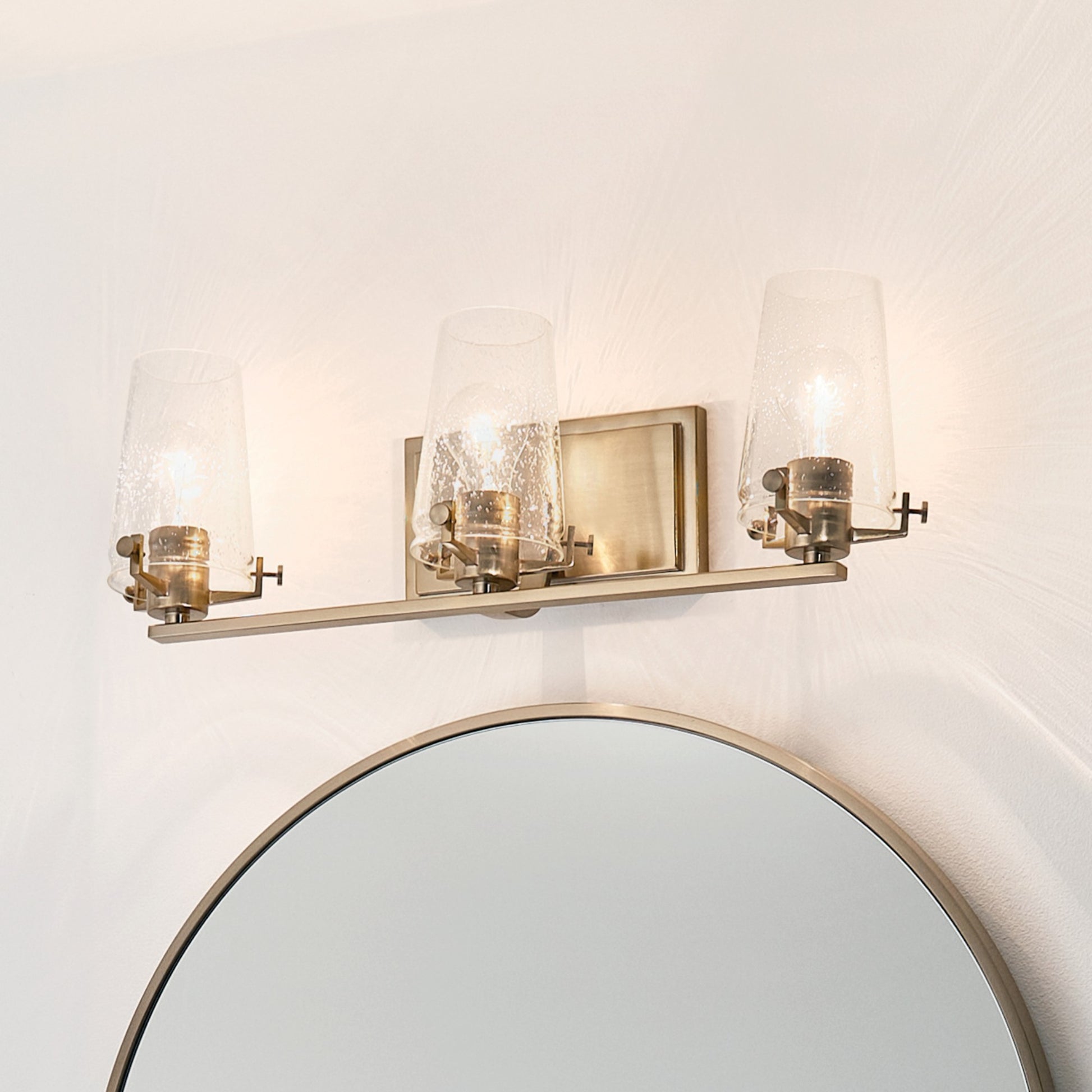 Alton 24" 3-Light Bath Vanity Light, Champagne Bronze Finish - Bees Lighting