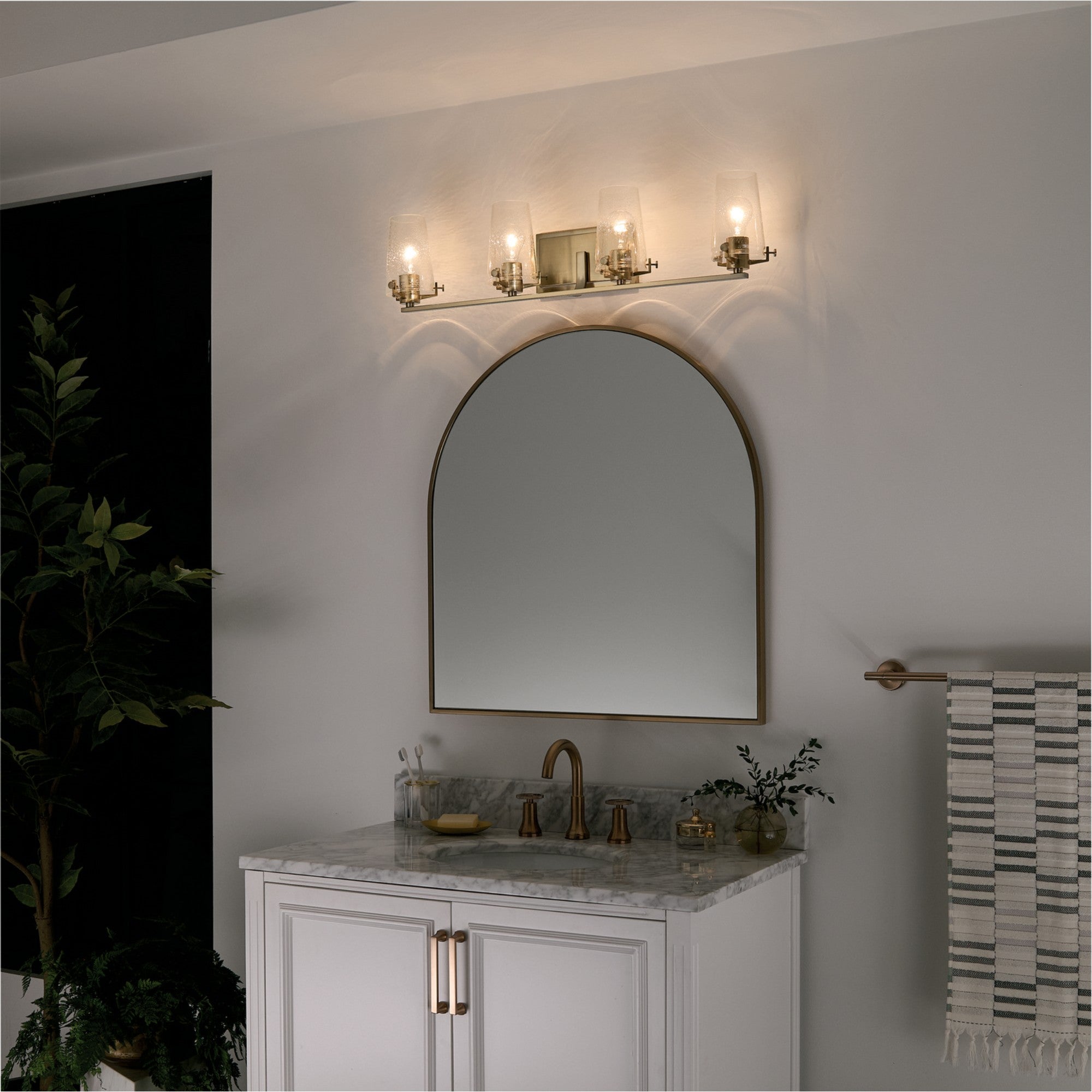 Alton 34 in. 4 Lights Vanity Light Bronze finish - Bees Lighting