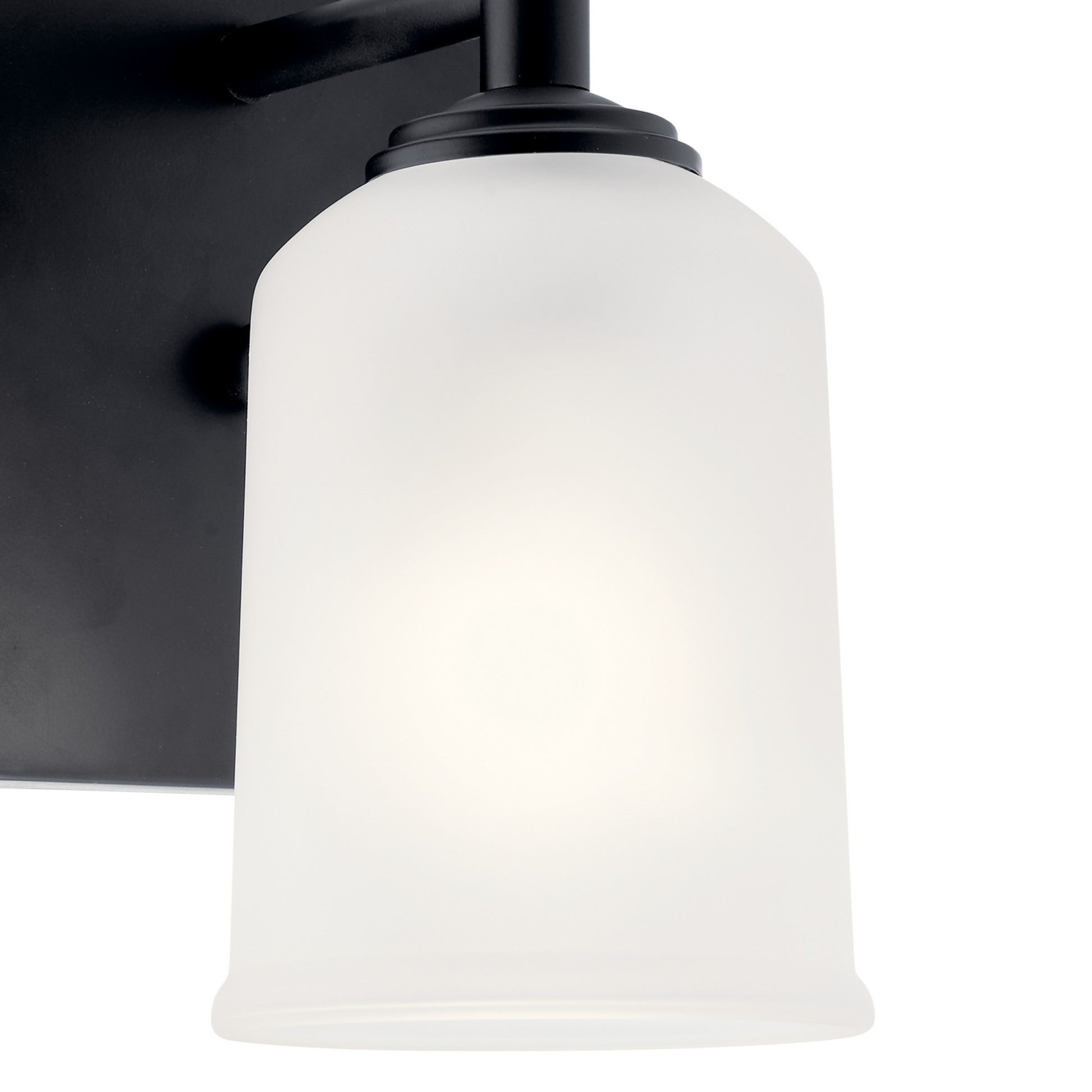 Shailene 5" Wall Sconce, Black Finish, Etched Glass - Bees Lighting