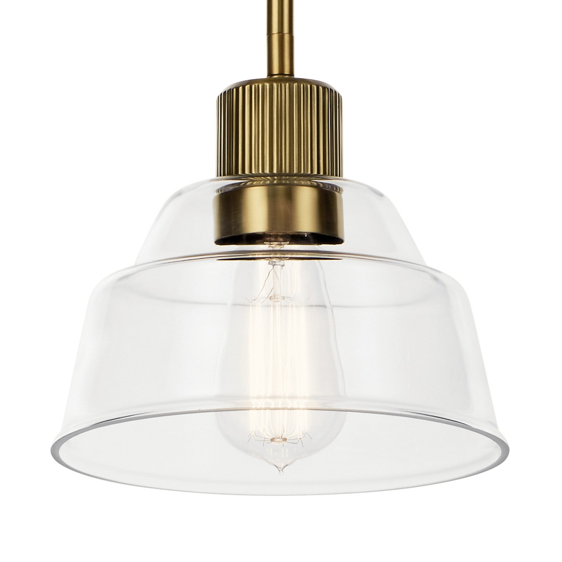 Eastmont 8" Mini Pendant, Brushed Brass Finish - Bees Lighting