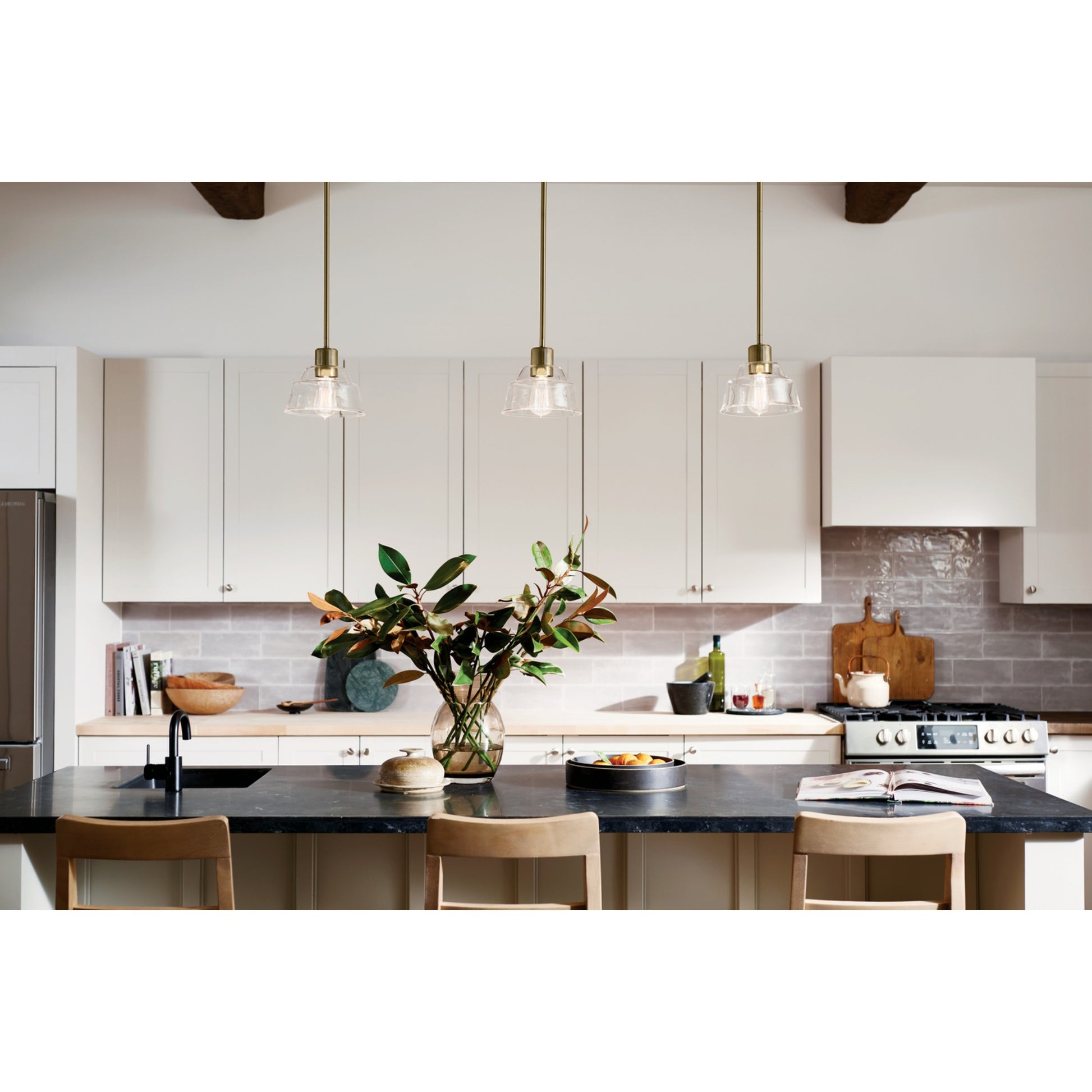 Eastmont 8" Mini Pendant, Brushed Brass Finish - Bees Lighting