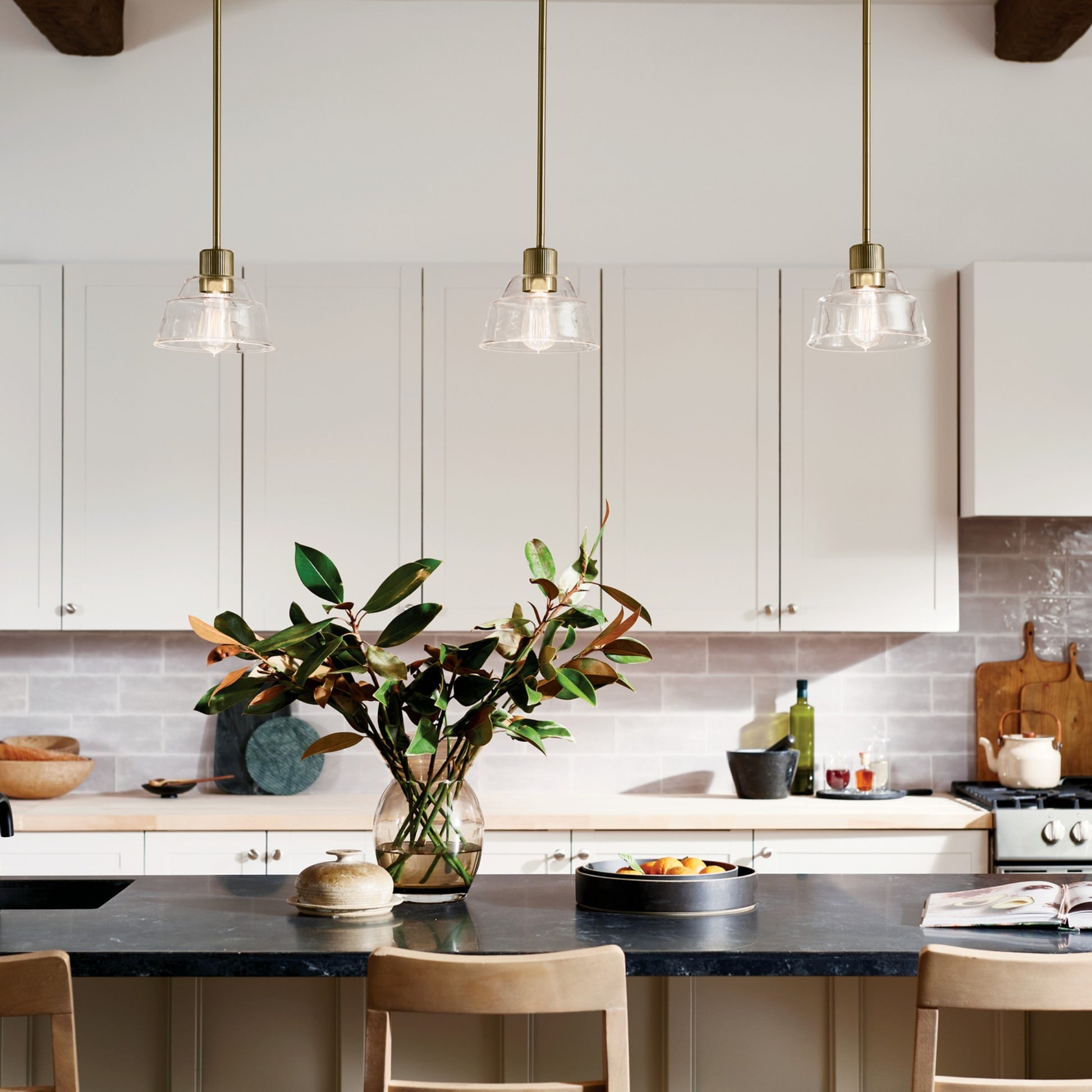 Eastmont 8" Mini Pendant, Brushed Brass Finish - Bees Lighting