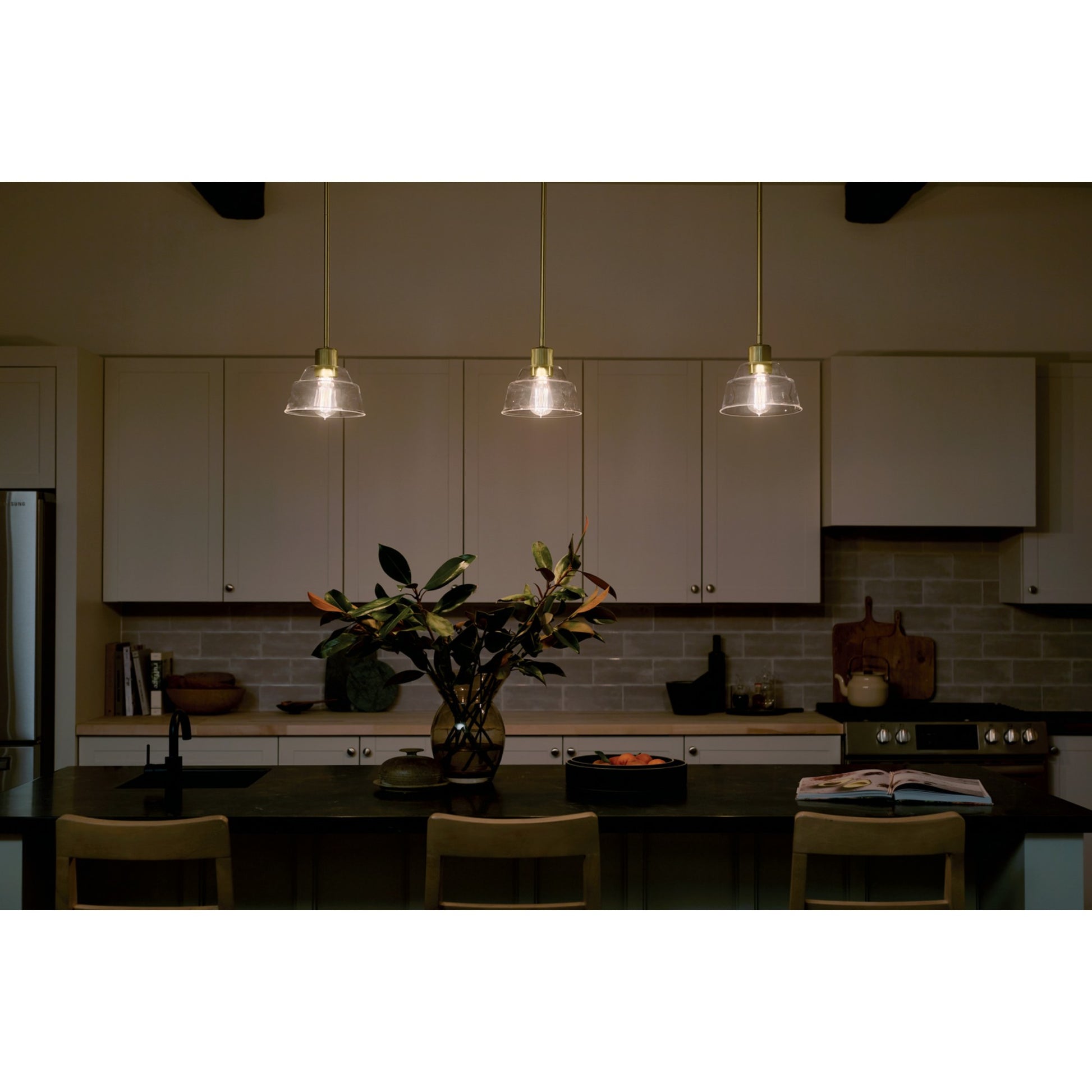 Eastmont 8" Mini Pendant, Brushed Brass Finish - Bees Lighting