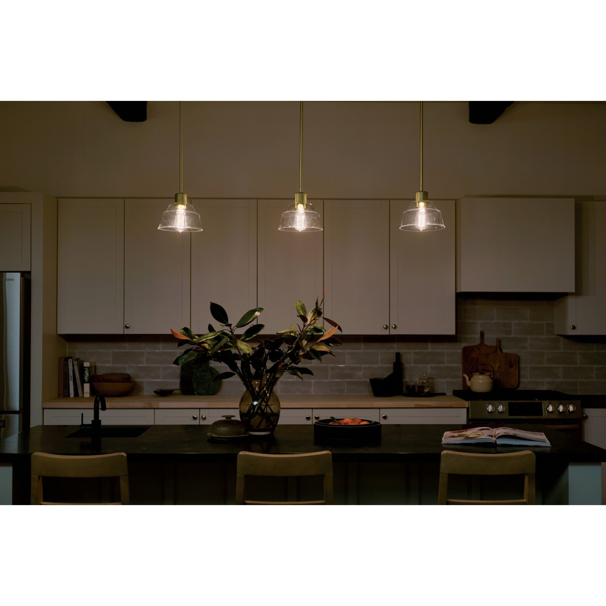 Eastmont 8" Mini Pendant, Brushed Brass Finish - Bees Lighting