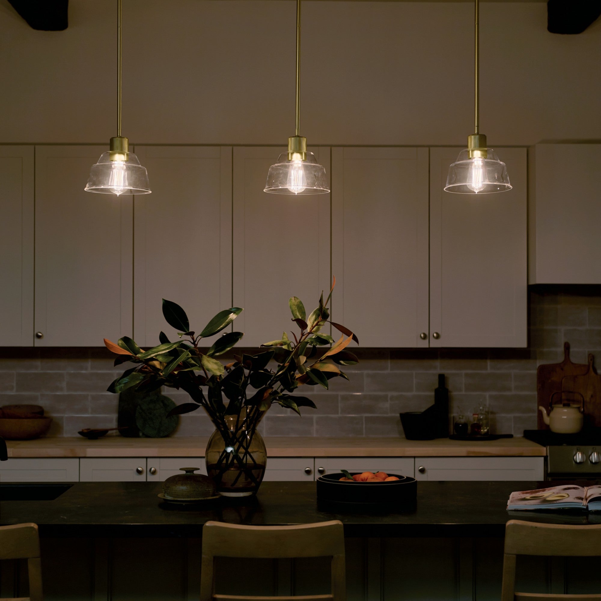 Eastmont 8" Mini Pendant, Brushed Brass Finish - Bees Lighting