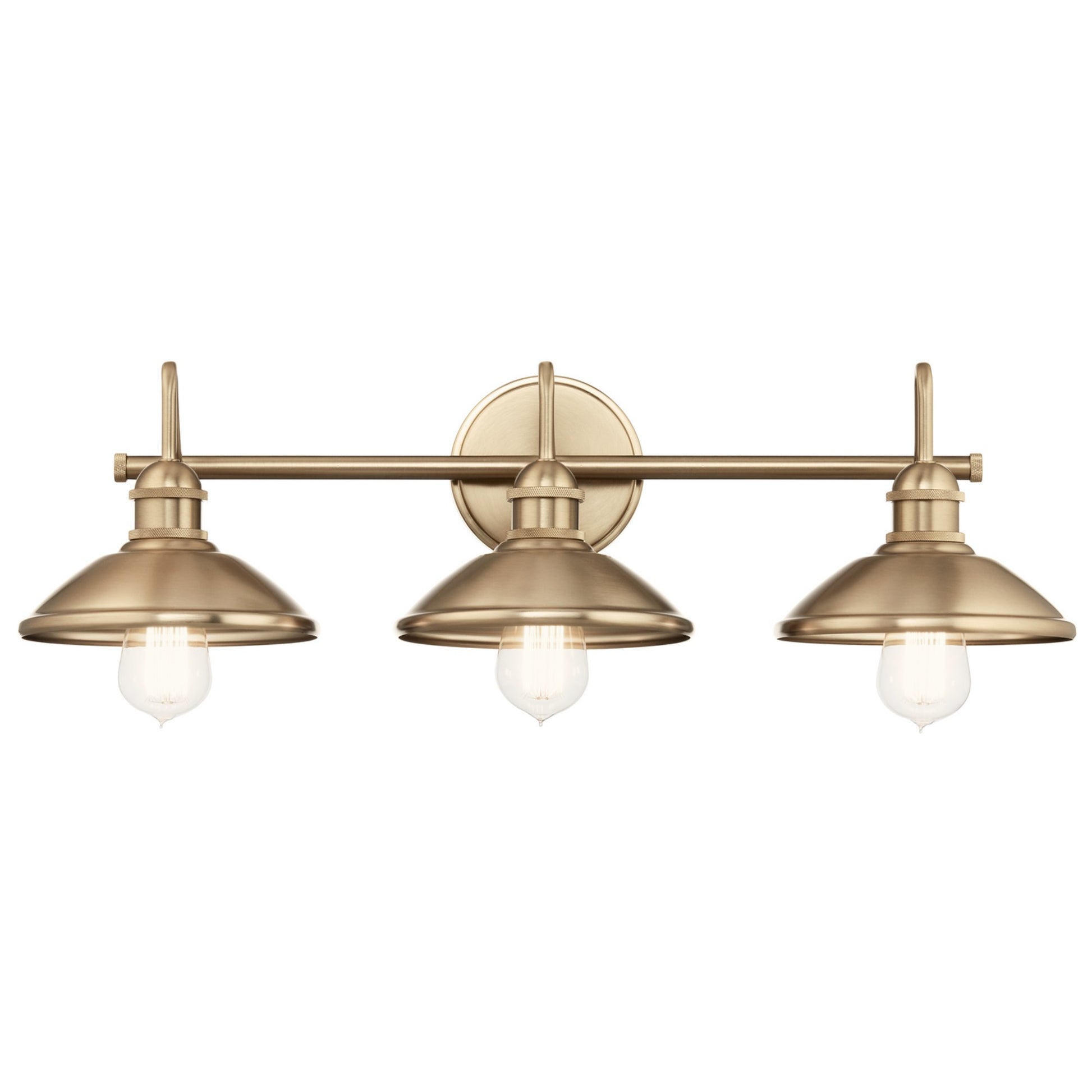 Clyde 26" 3-Light Bath Vanity Light, Champagne Bronze Finish - Bees Lighting