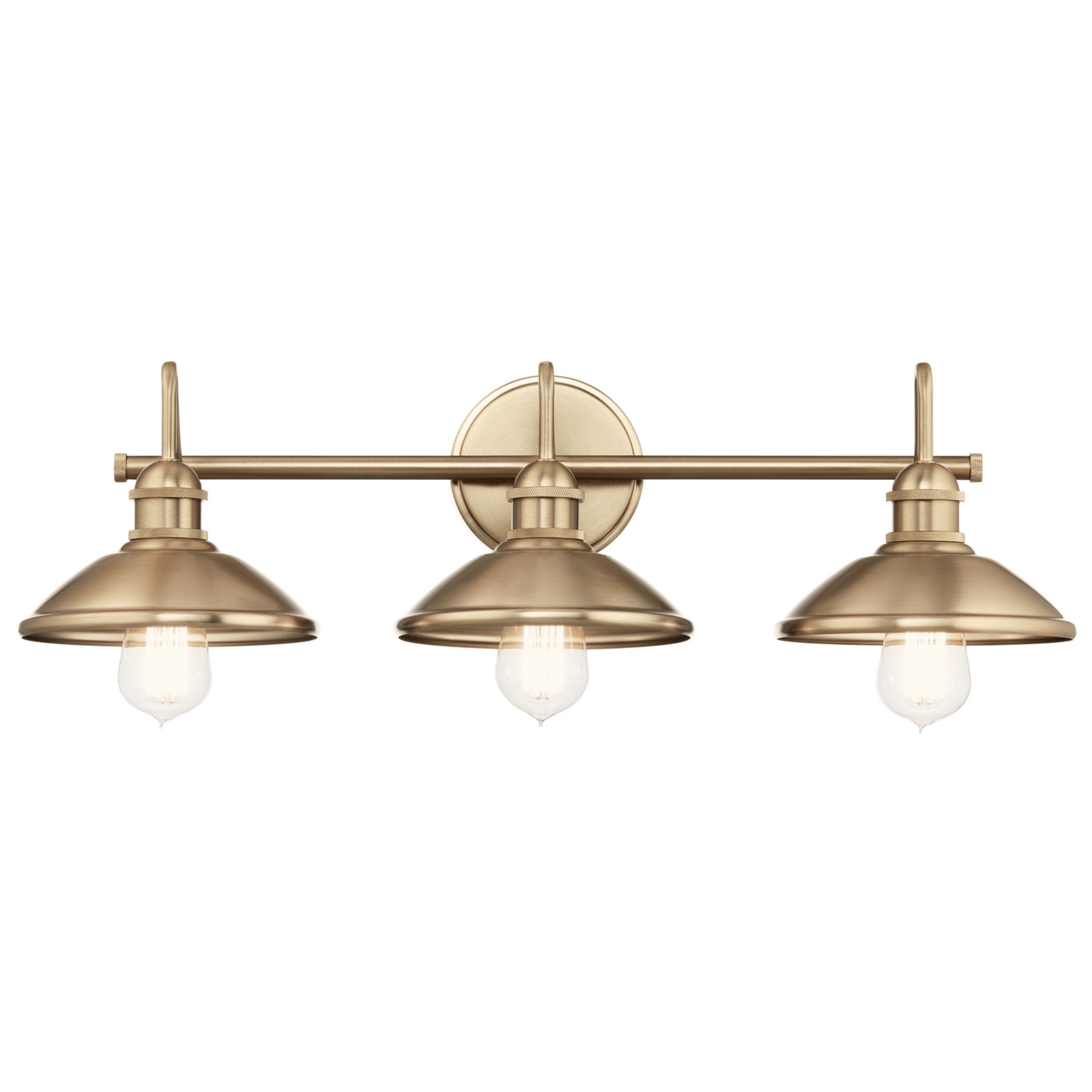Clyde 26" 3-Light Bath Vanity Light, Champagne Bronze Finish - Bees Lighting