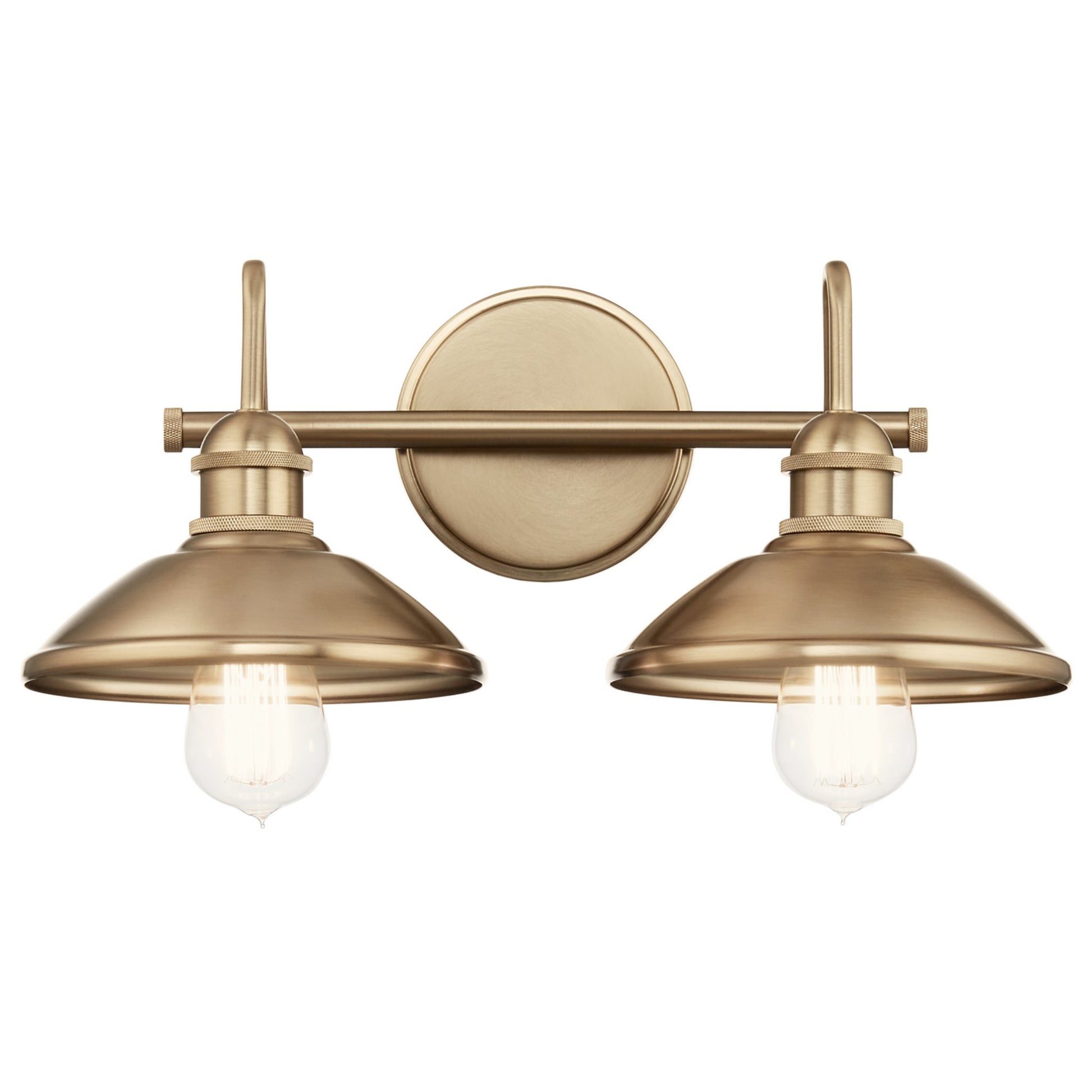 Clyde 17" 2-Light Bath Vanity Light, Champagne Bronze Finish - Bees Lighting