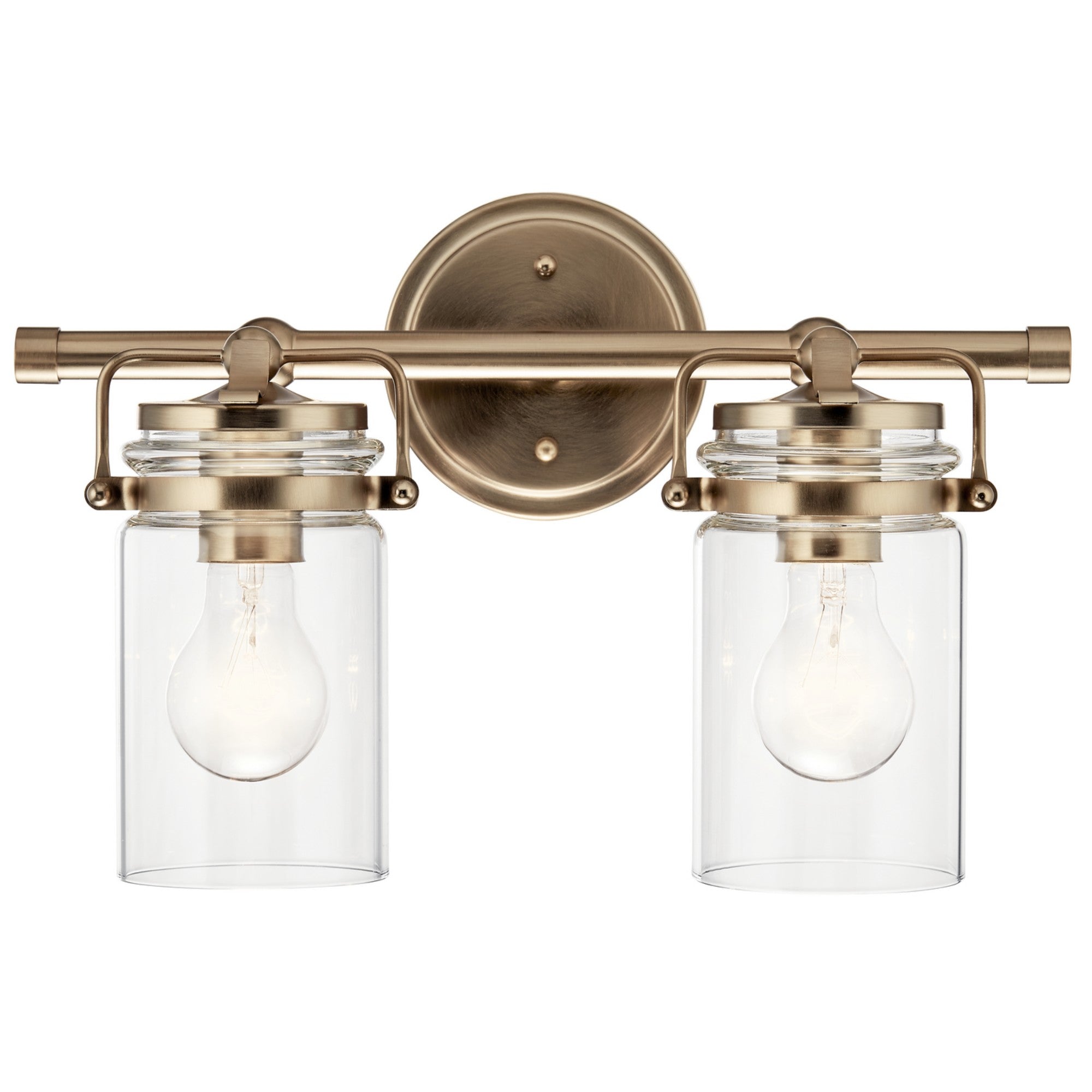 Brinley 16" 2-Light Bath Vanity Light, Champagne Bronze Finish - Bees Lighting