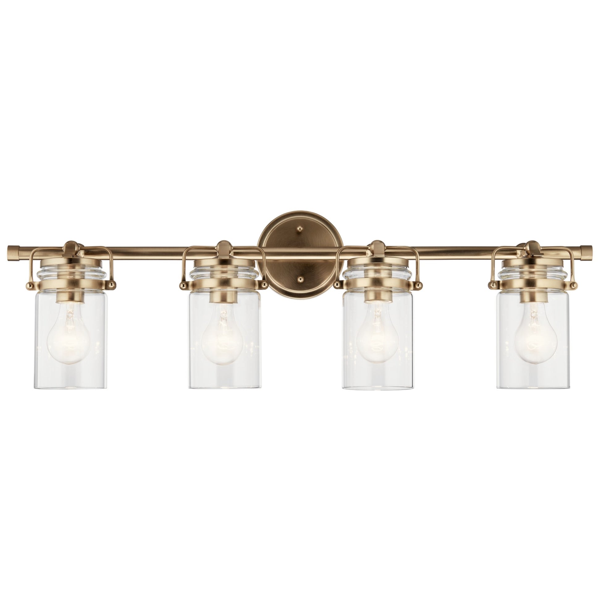 Brinley 33" 4-Light Bath Vanity Light, Champagne Bronze Finish - Bees Lighting