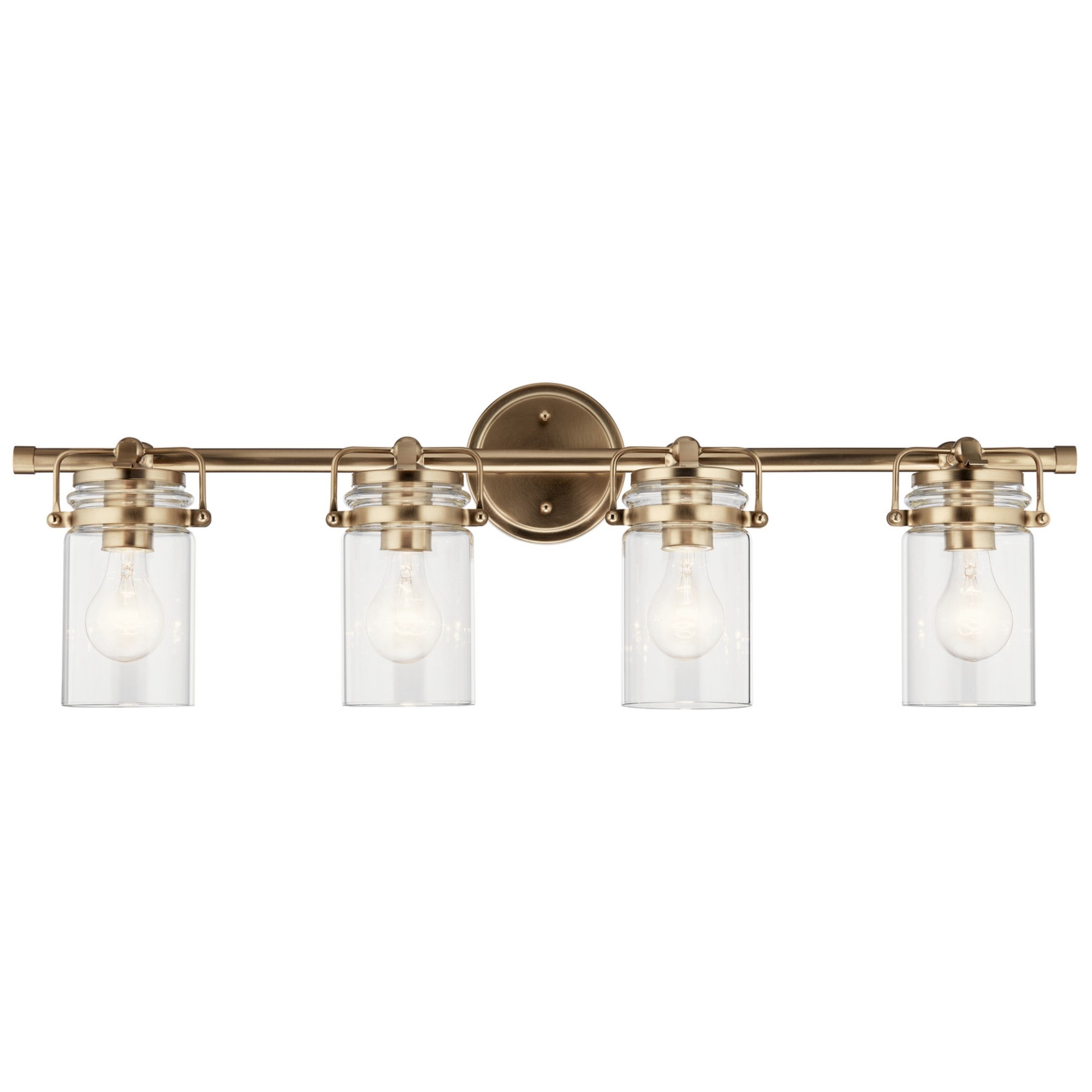 Brinley 33" 4-Light Bath Vanity Light, Champagne Bronze Finish - Bees Lighting