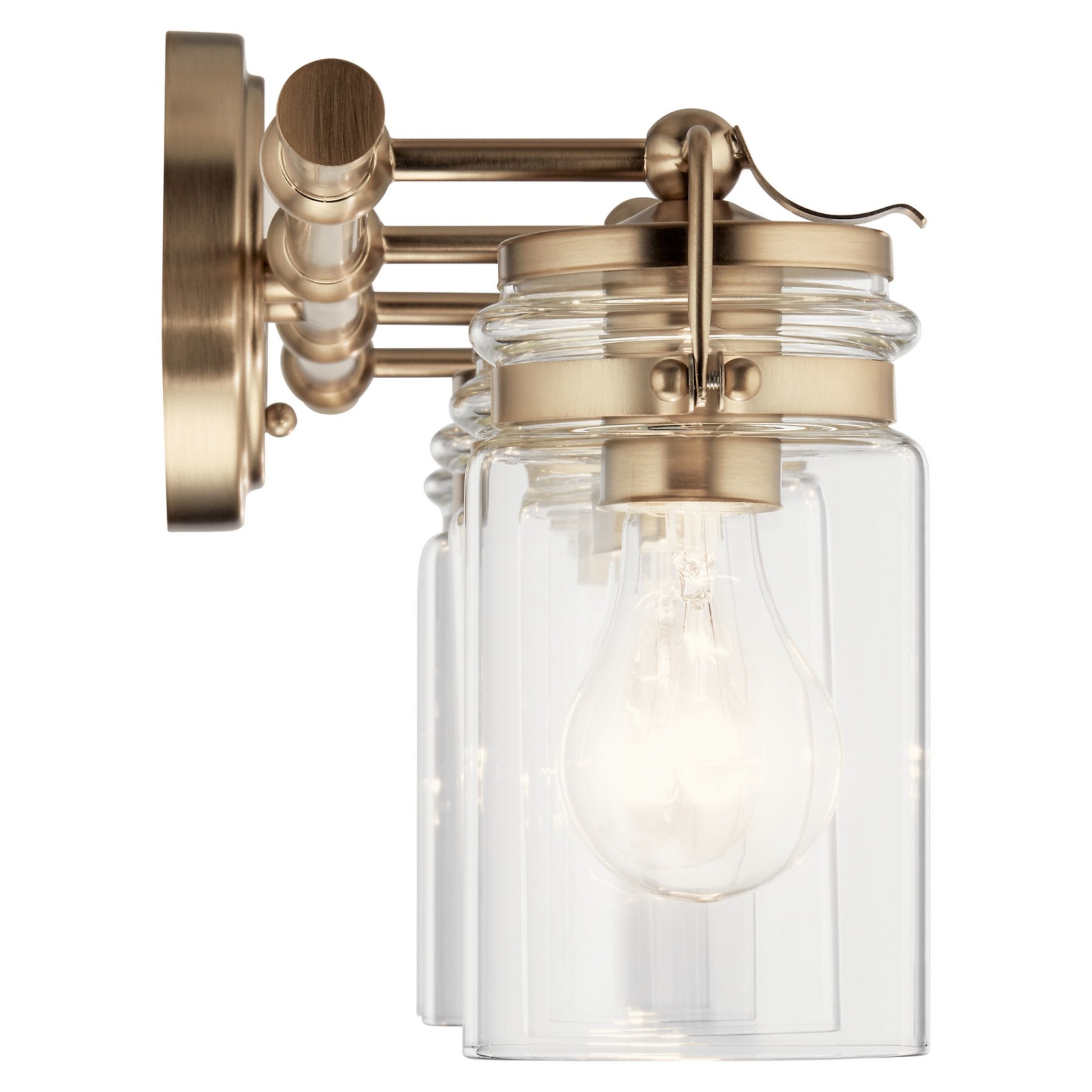 Brinley 33" 4-Light Bath Vanity Light, Champagne Bronze Finish - Bees Lighting
