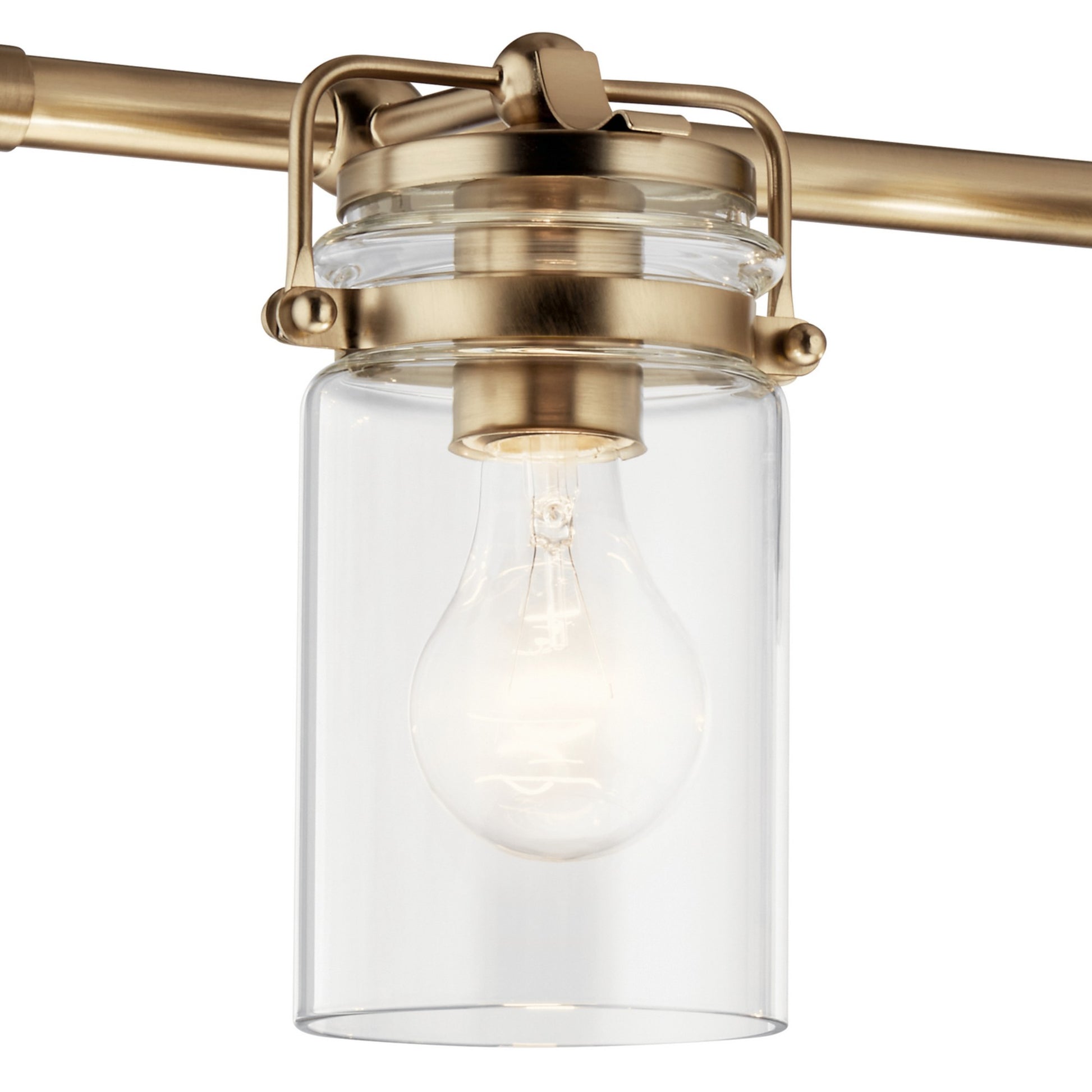 Brinley 33" 4-Light Bath Vanity Light, Champagne Bronze Finish - Bees Lighting