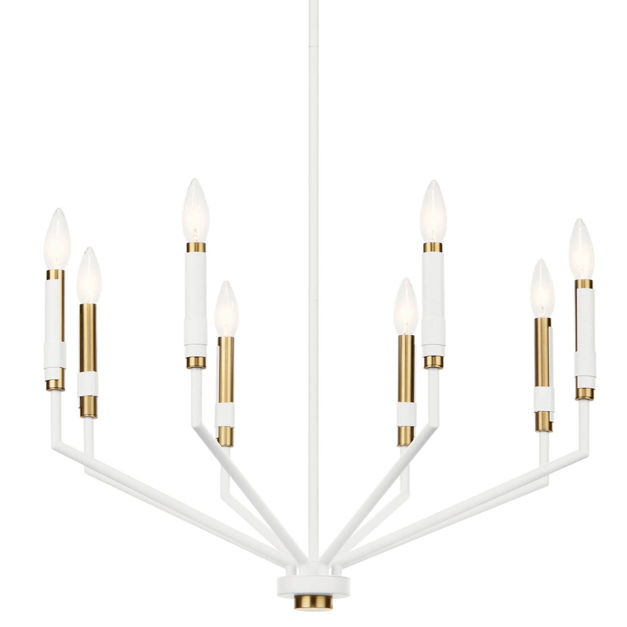 Armand 26 in. 8 Lights Chandelier White finish - Bees Lighting
