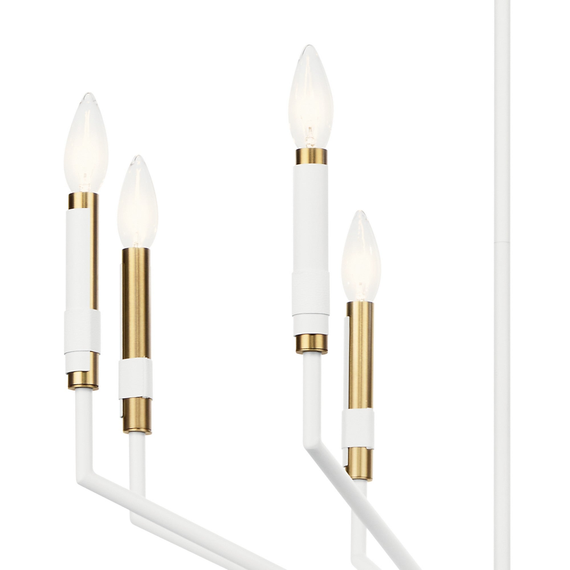 Armand 26 in. 8 Lights Chandelier White finish - Bees Lighting