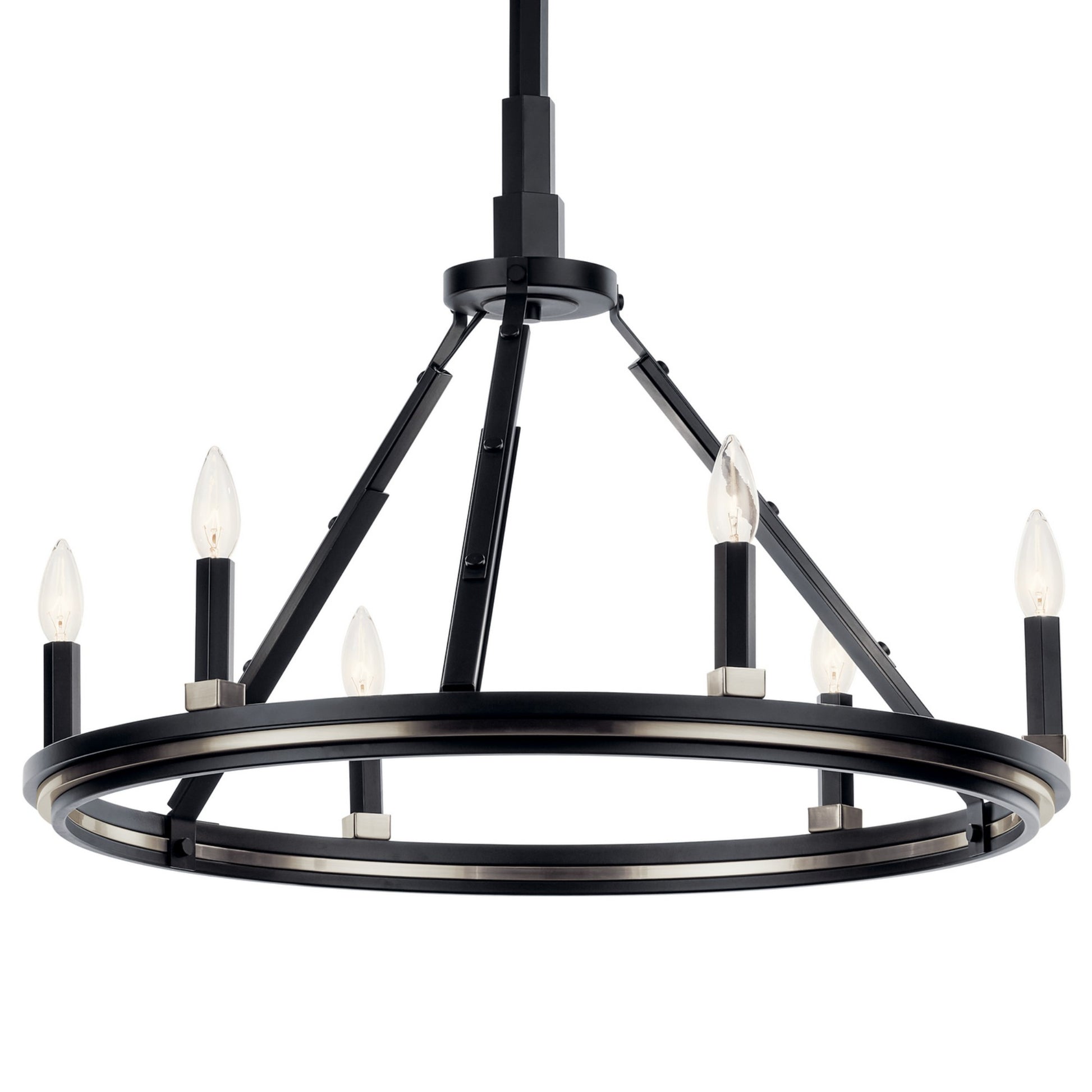 Emmala 27" 6-Light Chandelier, Black Finish - Bees Lighting