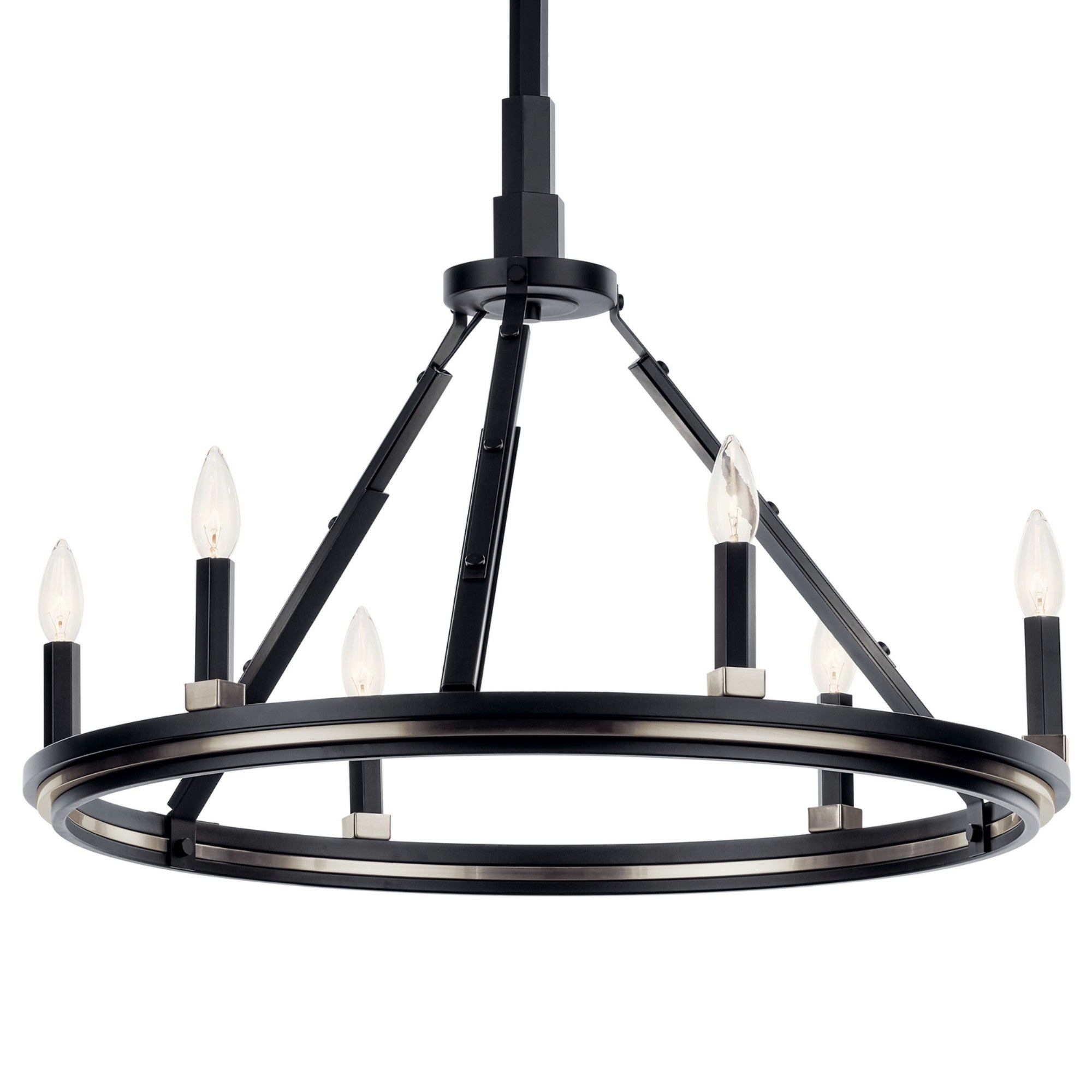 Emmala 27" 6-Light Chandelier, Black Finish - Bees Lighting