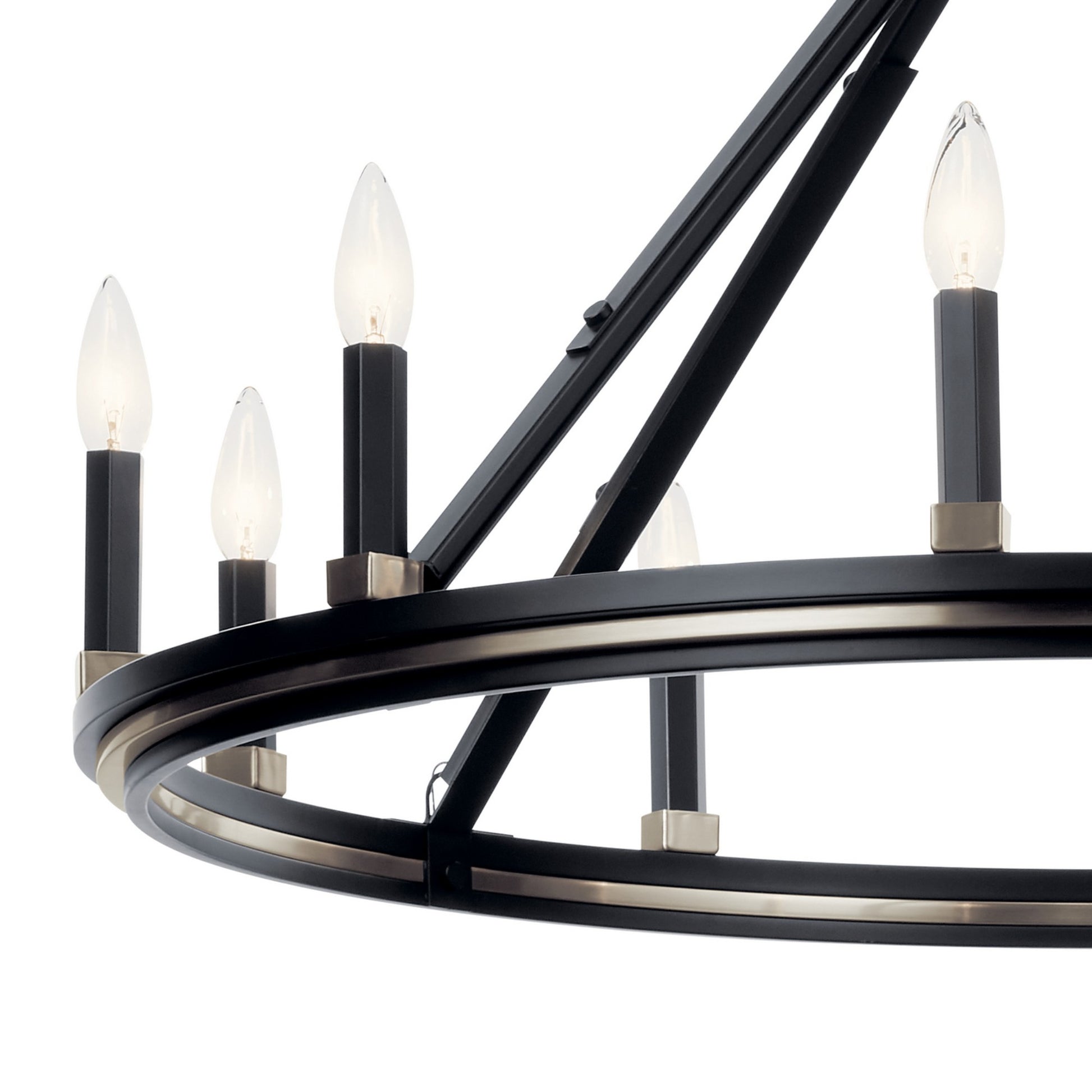 Emmala 34" 10-Light Chandelier, Black Finish - Bees Lighting