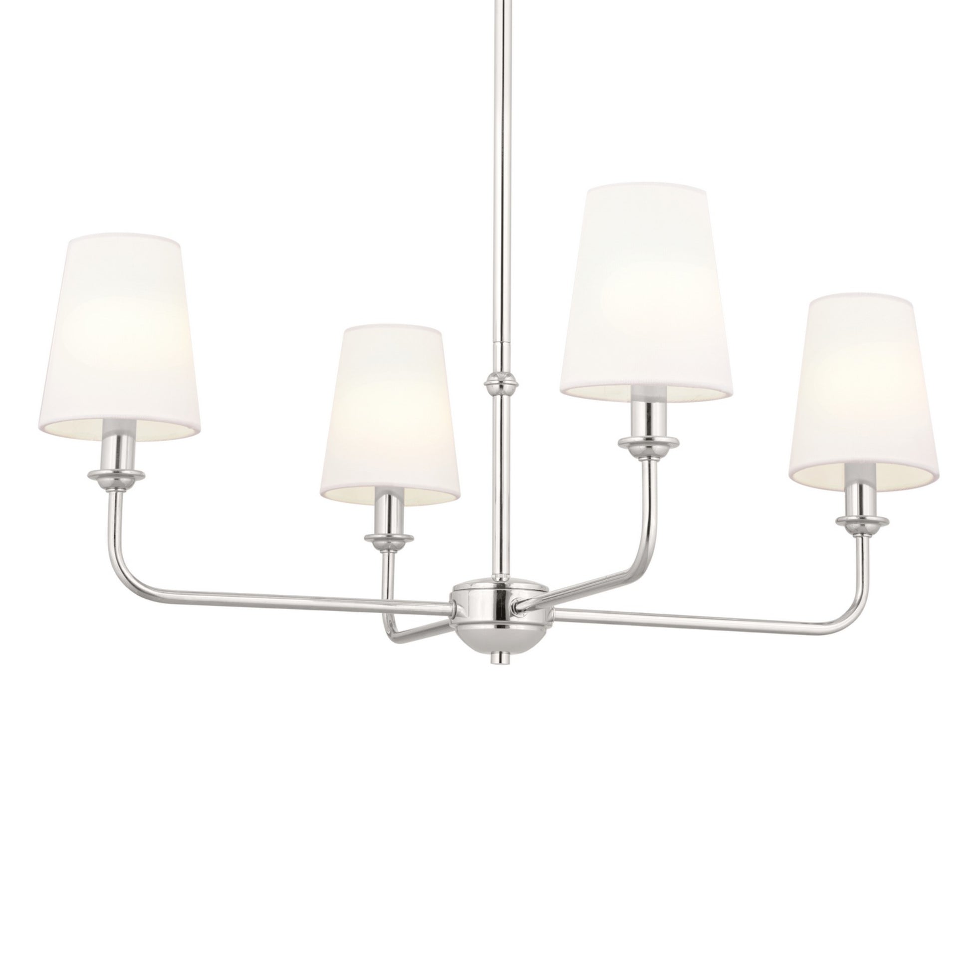 Pallas 25" 4-Light Chandelier, Polished Nickel Finish - Bees Lighting